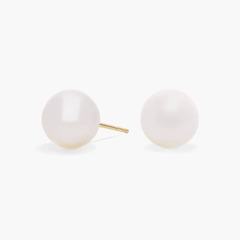 Freshwater Cultured Pearl Stud Earrings in 14k Yellow Gold (8mm)