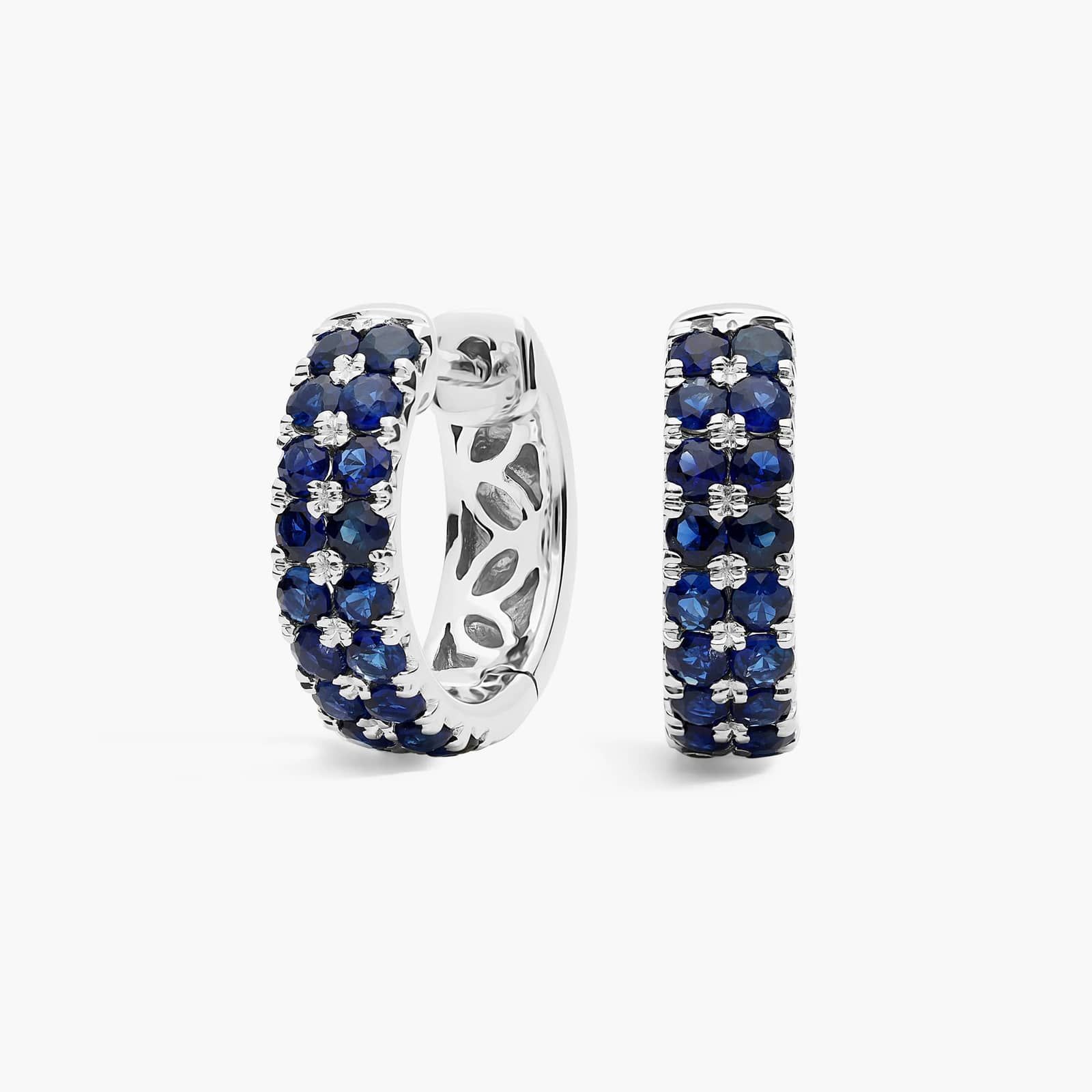 Blue shops nile huggie earrings