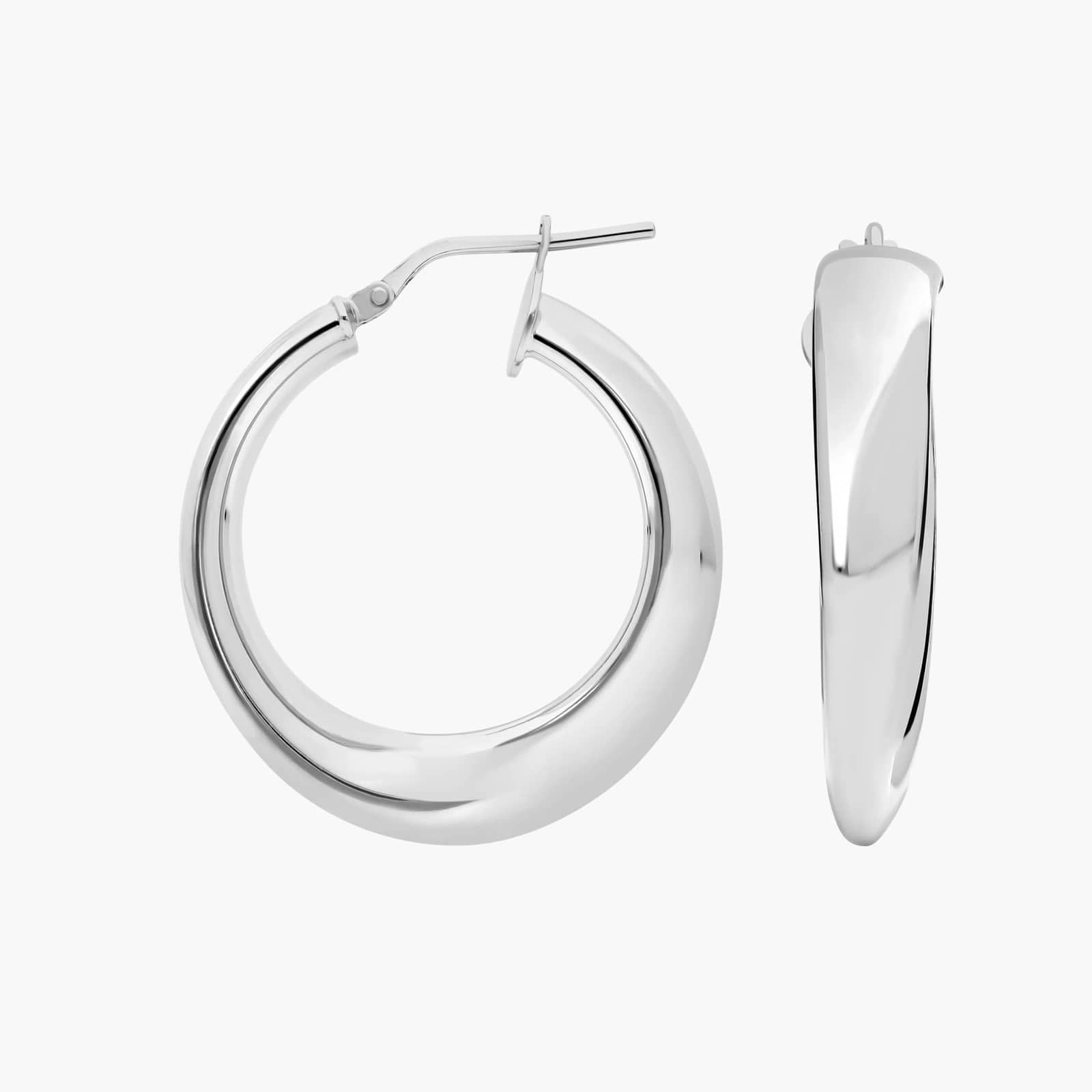 Graduating Sterling Silver Hoop Earrings