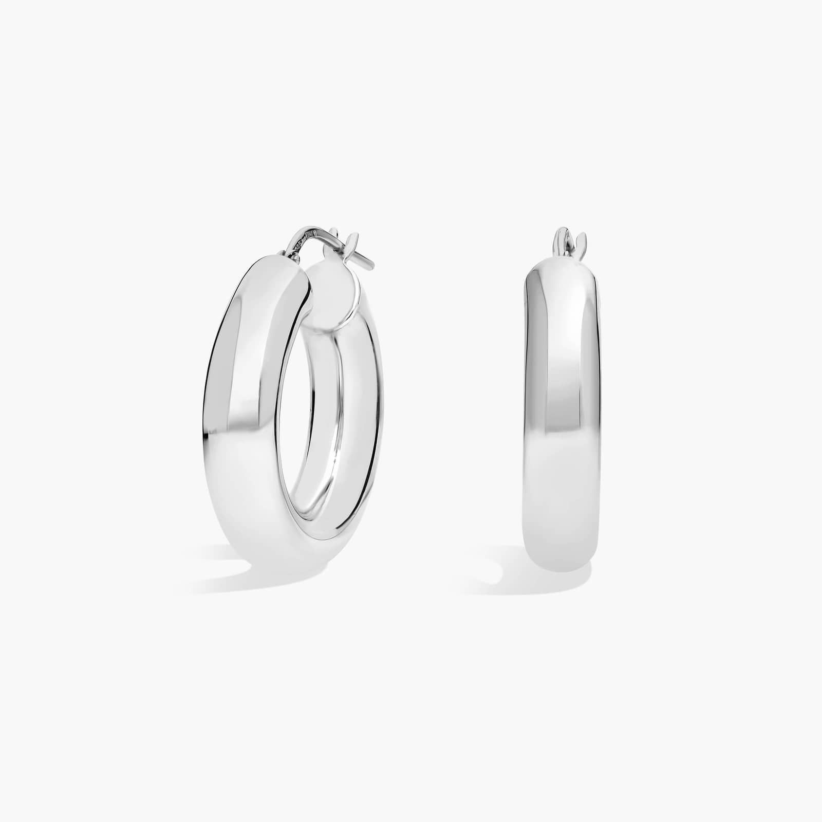 Bold Sterling Silver Hoop Earrings