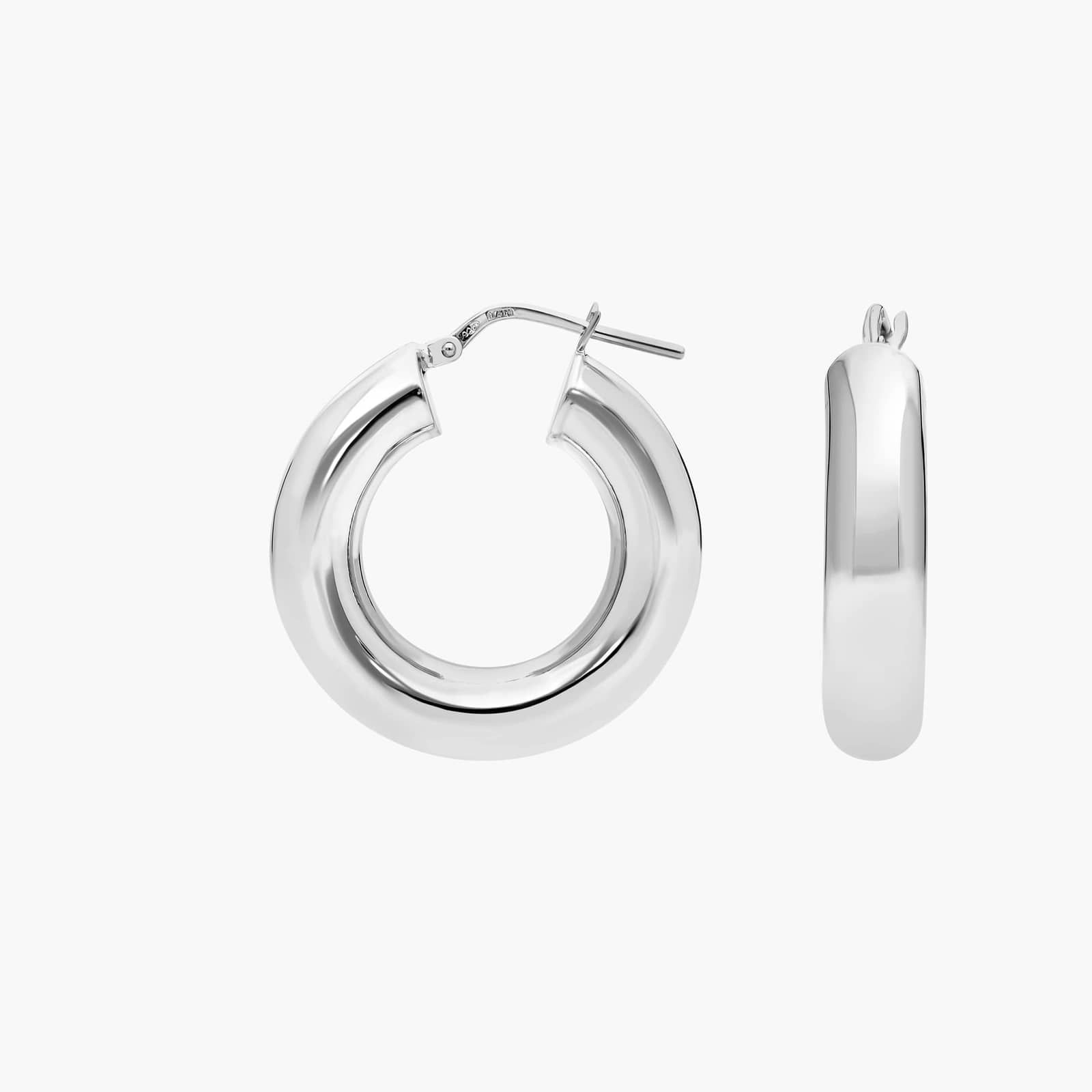 Bold Sterling Silver Hoop Earrings