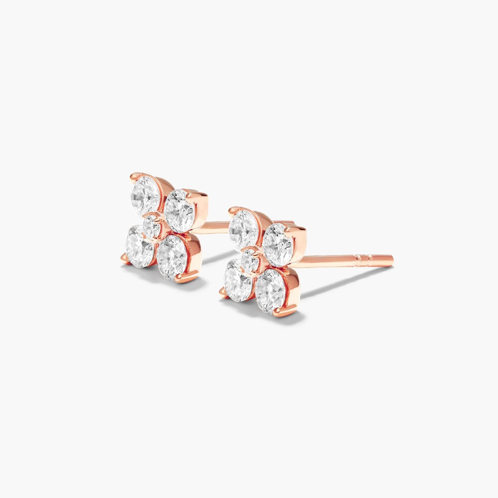 Blossom Lab-Grown Diamond  Stud Earrings In 14K Rose Gold