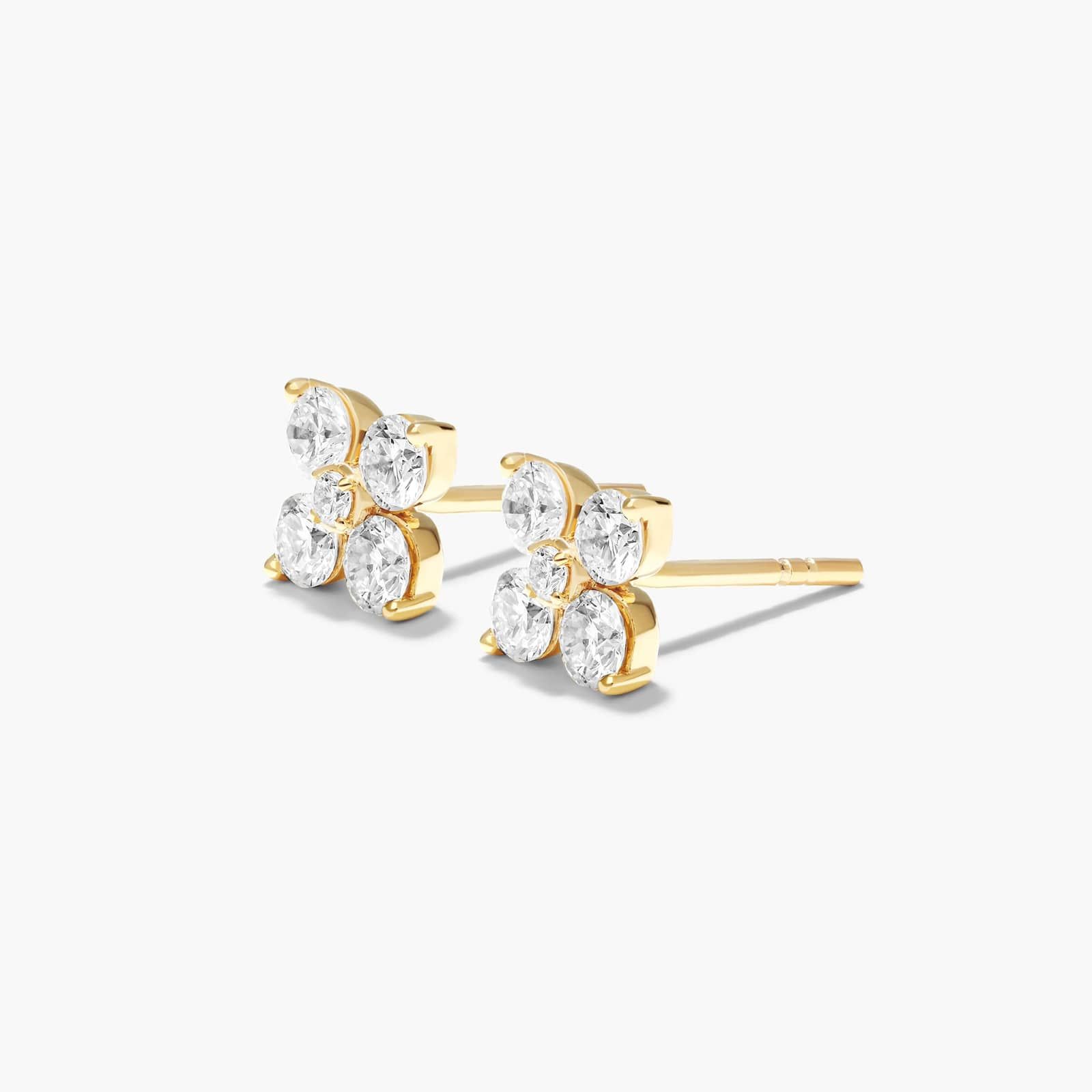 Blossom Lab-Grown Diamond  Stud Earrings In 14K Yellow Gold