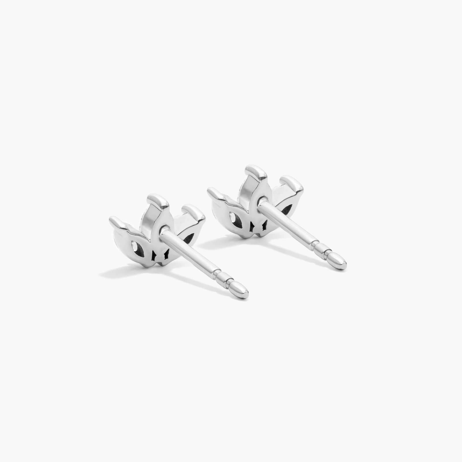 Azalea Diamond Stud Earrings In 14K White Gold