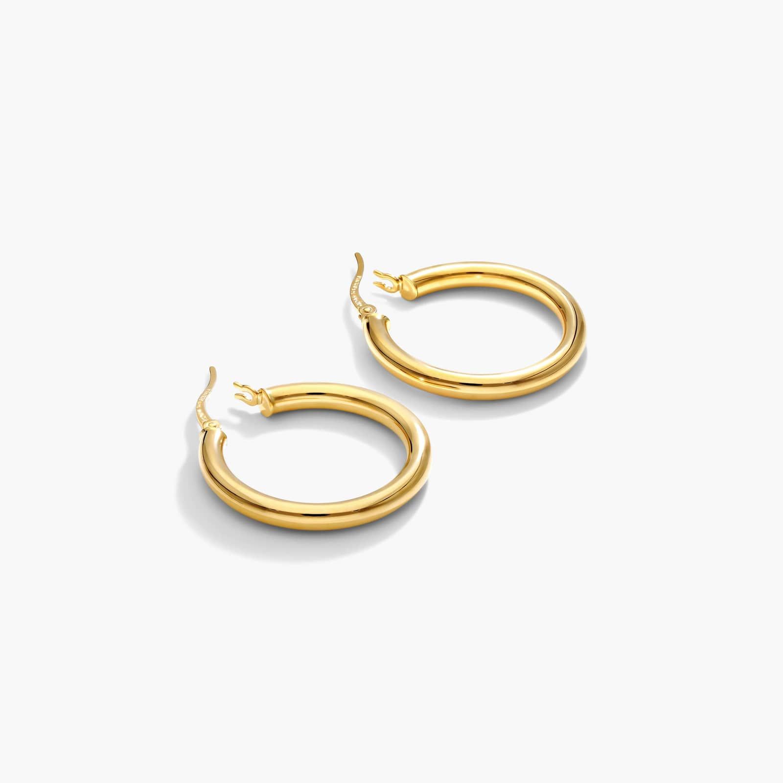 Bold Tube Hoop Earrings In 14K Yellow Gold By James Allen