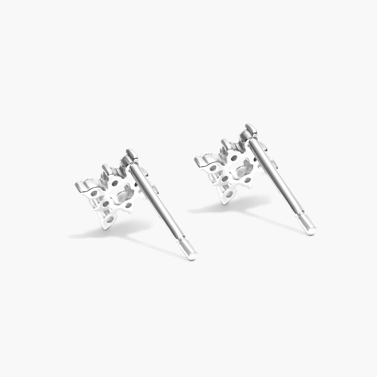 Burst Diamond Stud Earrings In 14K White Gold By James Allen