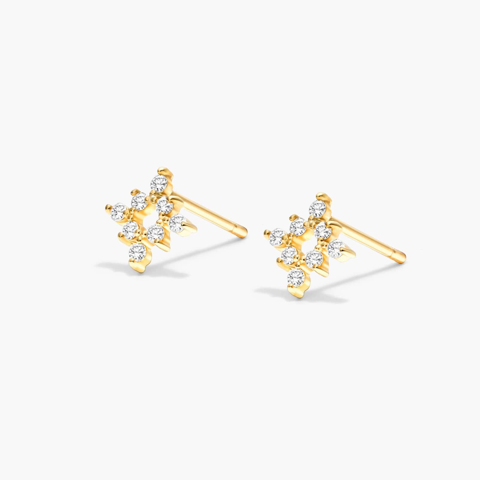Burst Diamond Stud Earrings In 14K Yellow Gold By James Allen