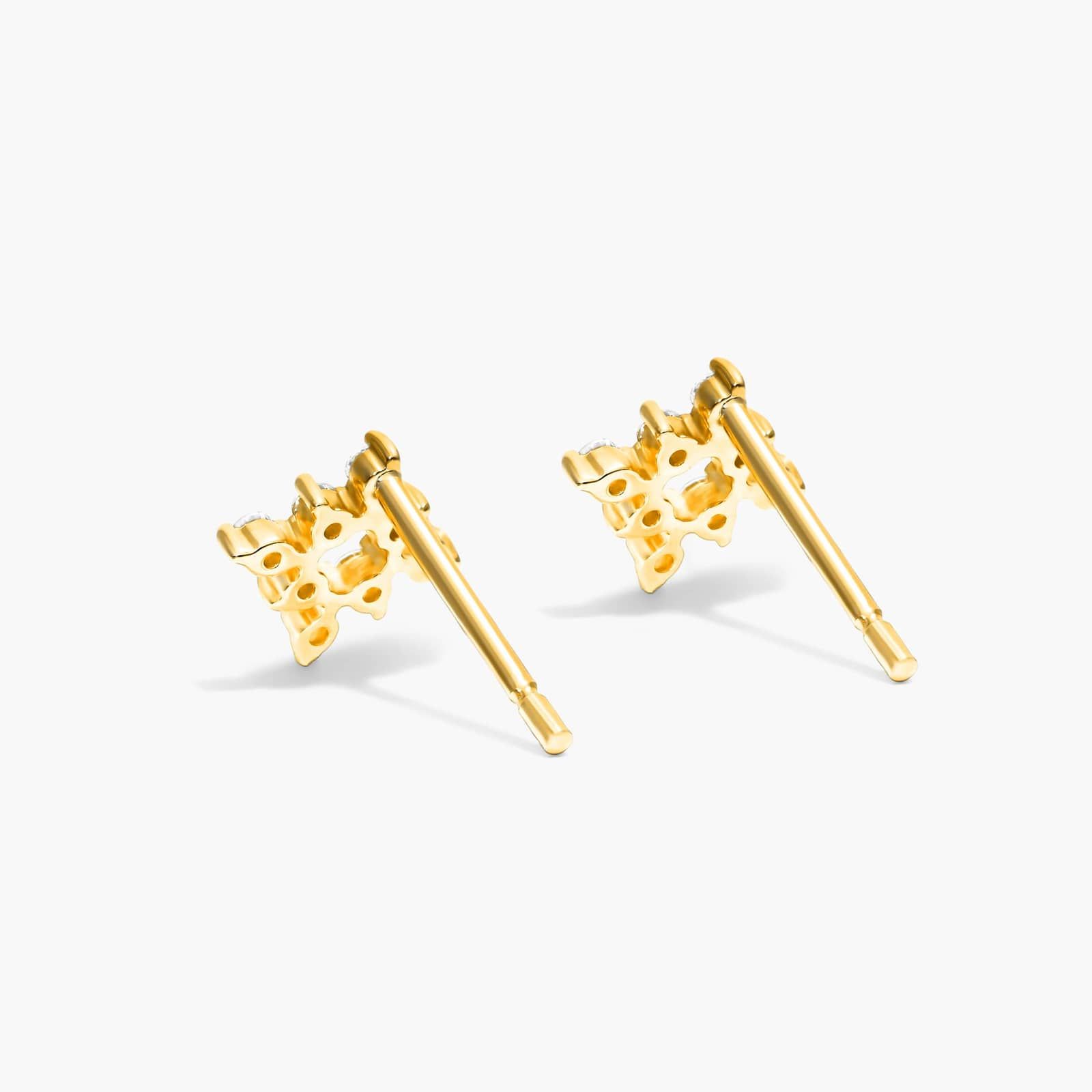 Burst Diamond Stud Earrings In 14K Yellow Gold By James Allen