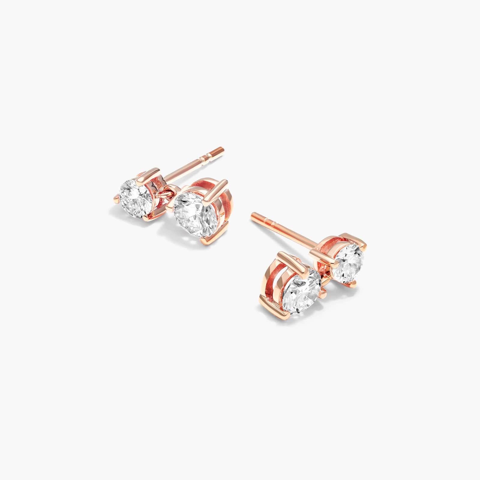 Drop Lab-Grown Diamond Stud Earrings In 14K Rose Gold By James Allen