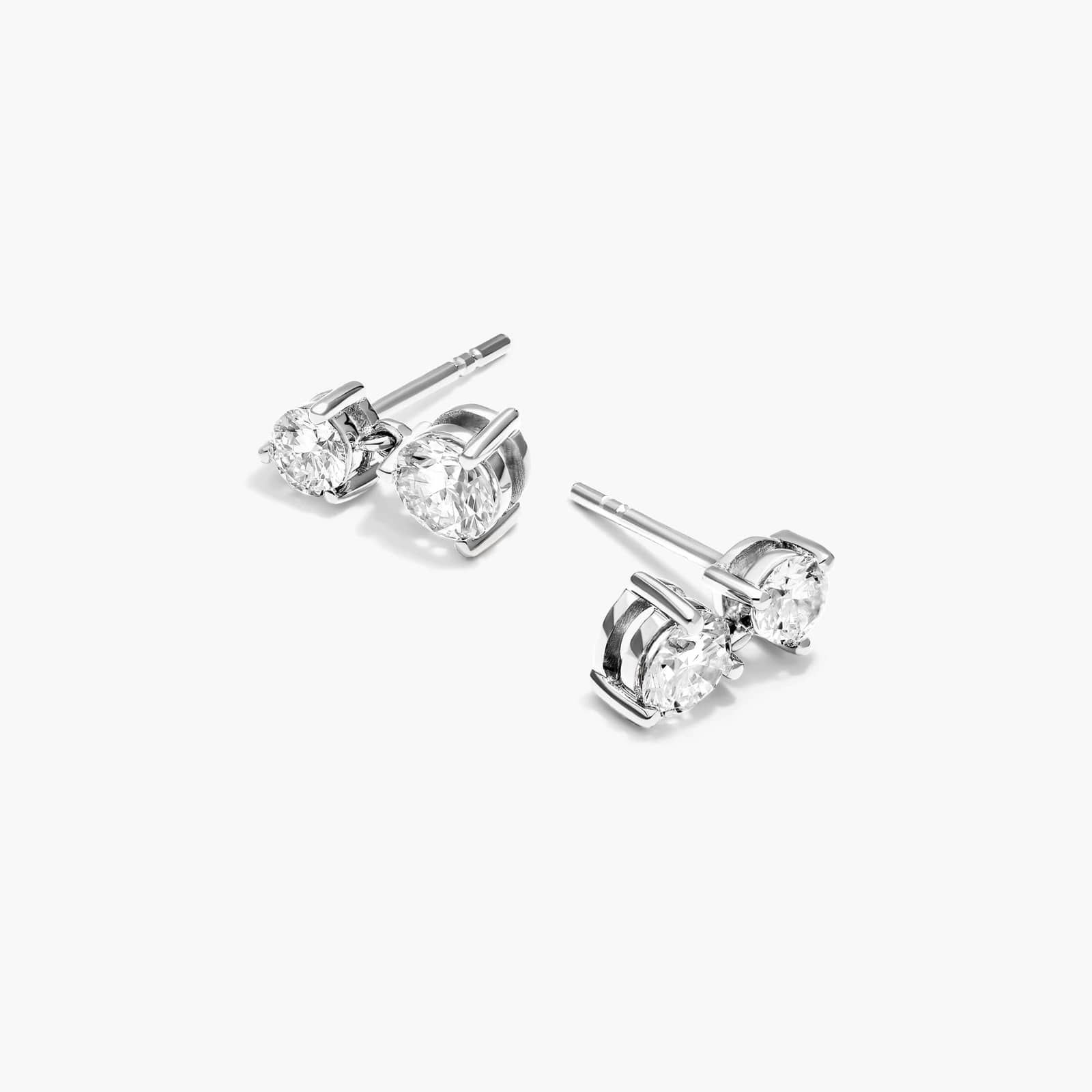 14K White Gold Lab-Grown Diamond Drop Stud Earrings By James Allen