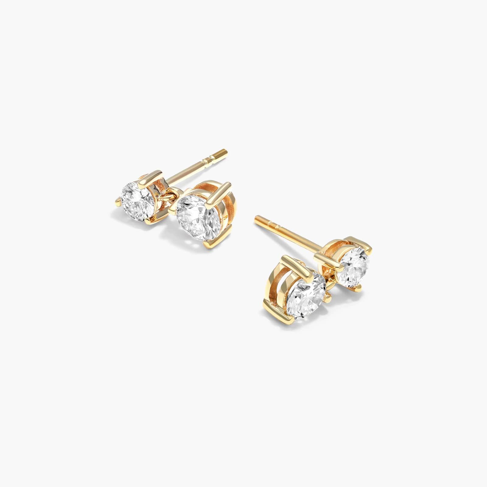 Drop Lab-Grown Diamond Stud Earrings In 14K Yellow Gold By James Allen