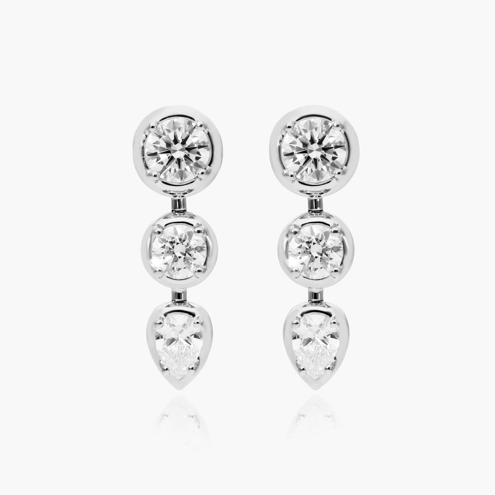 Driblet Lab-Grown Diamond Drop Earrings In 14K White Gold By James Allen