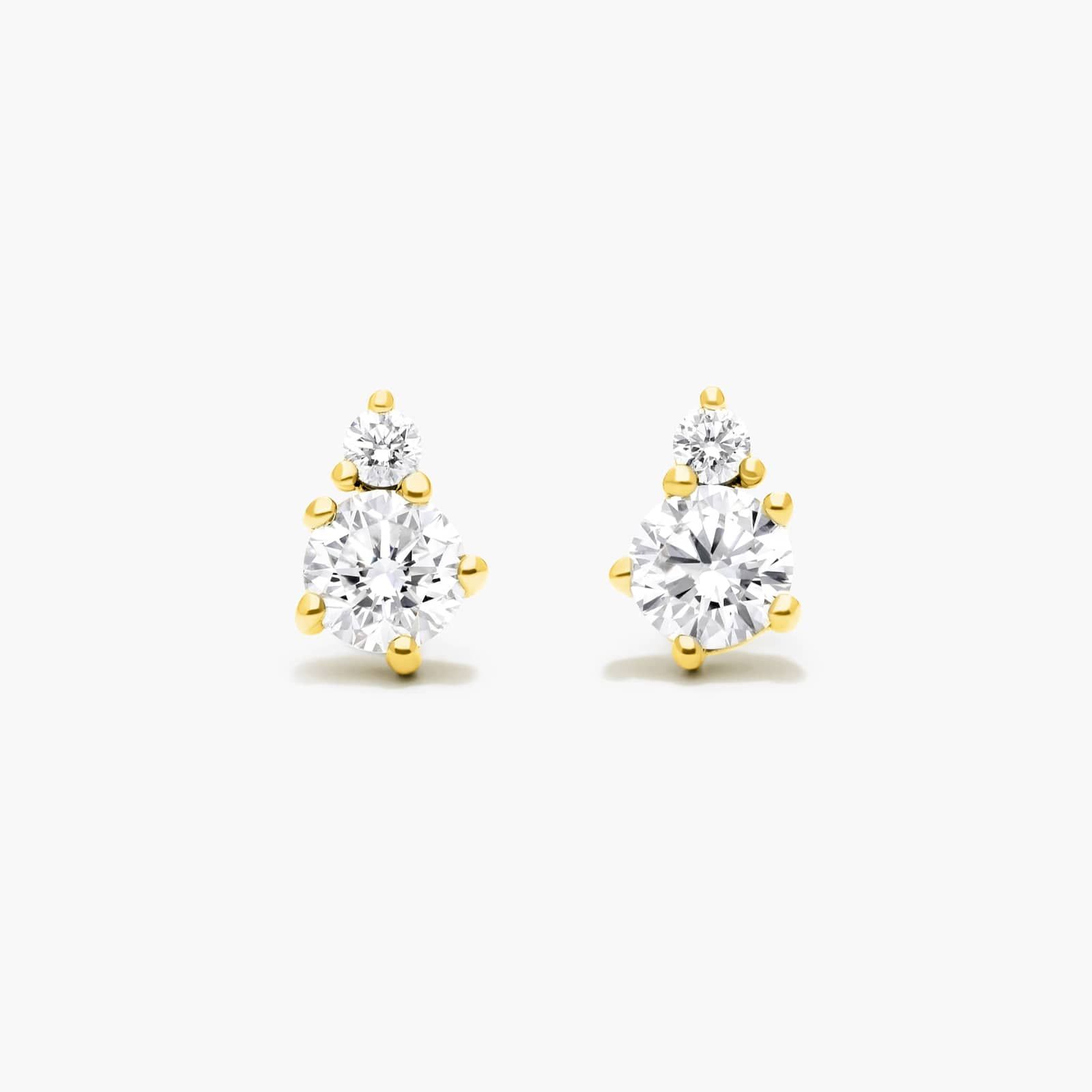 Cosmos Diamond Stud Earrings In 14K Yellow Gold By James Allen