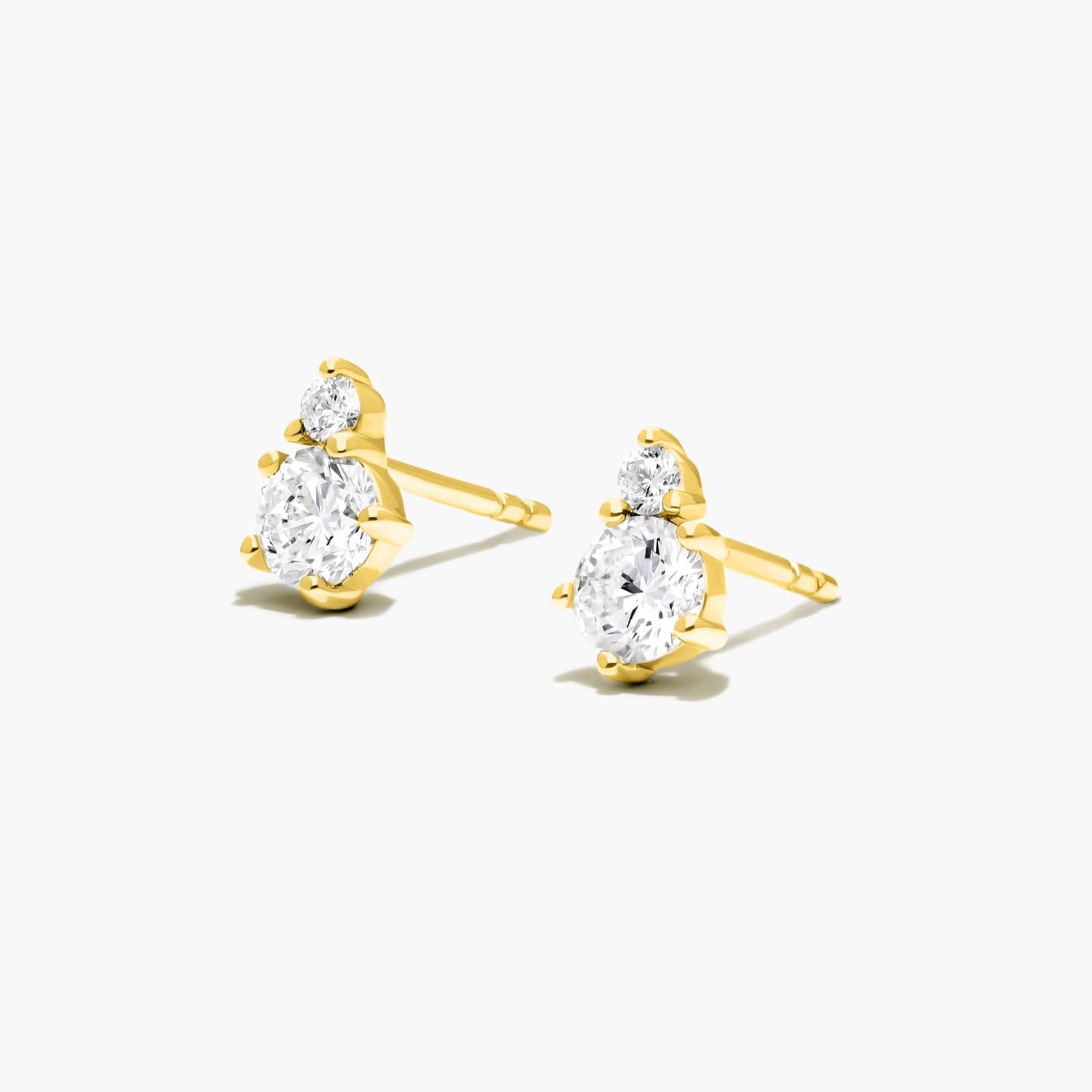 Cosmos Diamond Stud Earrings In 14K Yellow Gold By James Allen