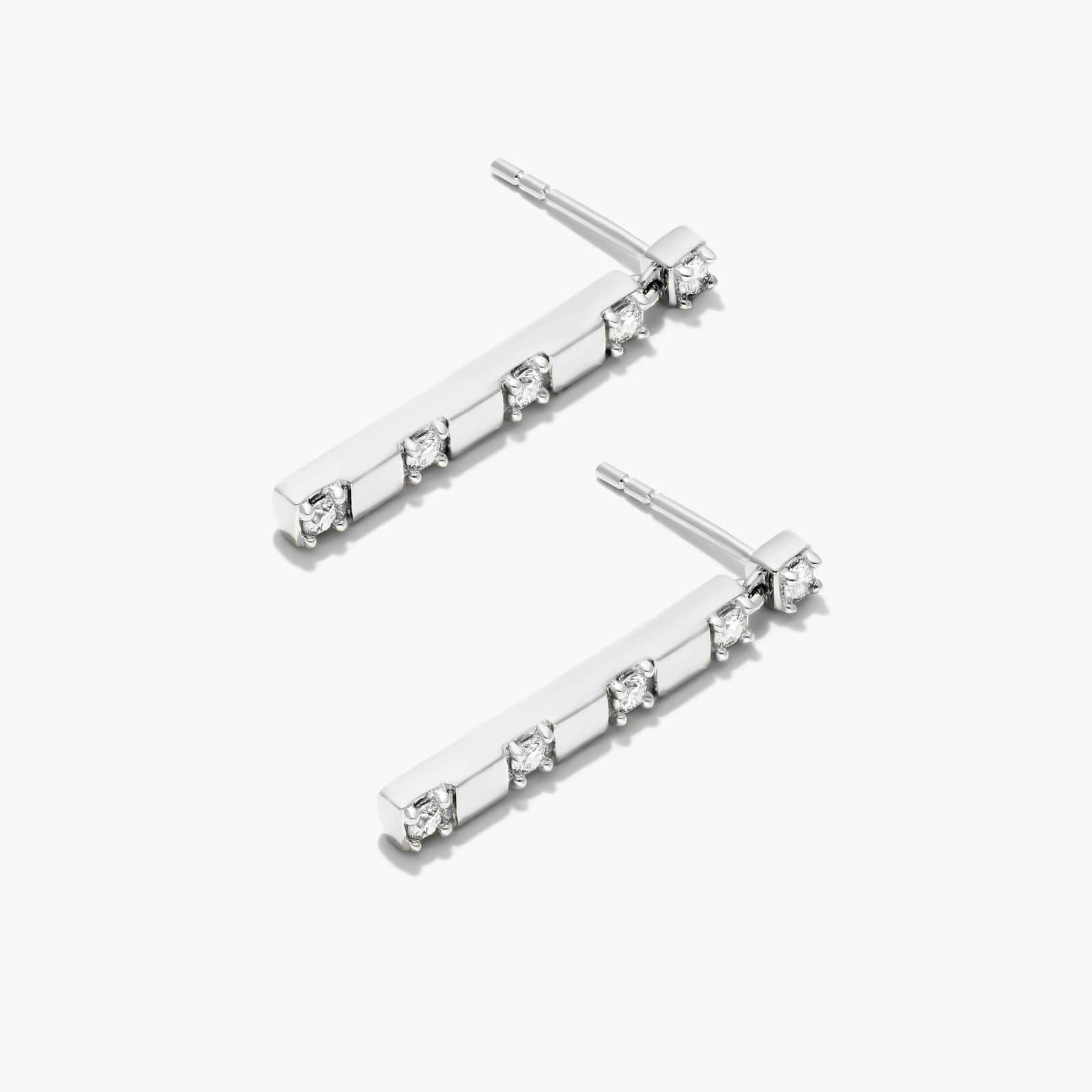 Abyss Lab-Grown Diamond Drop Earrings In 14K White Gold By James Allen