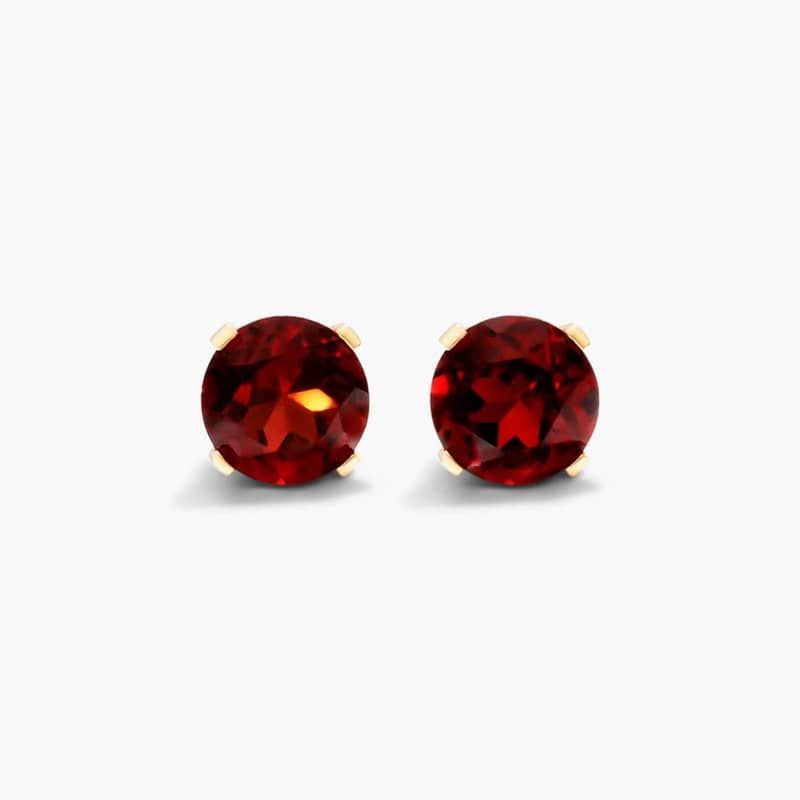 Garnet Birthstone Earrings In 14K Yellow Gold By James Allen