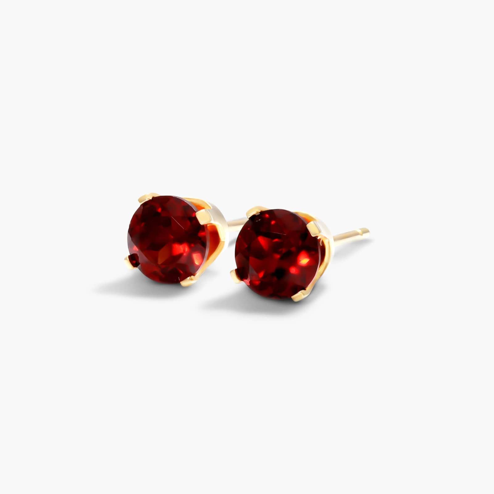 Garnet Birthstone Earrings In 14K Yellow Gold By James Allen