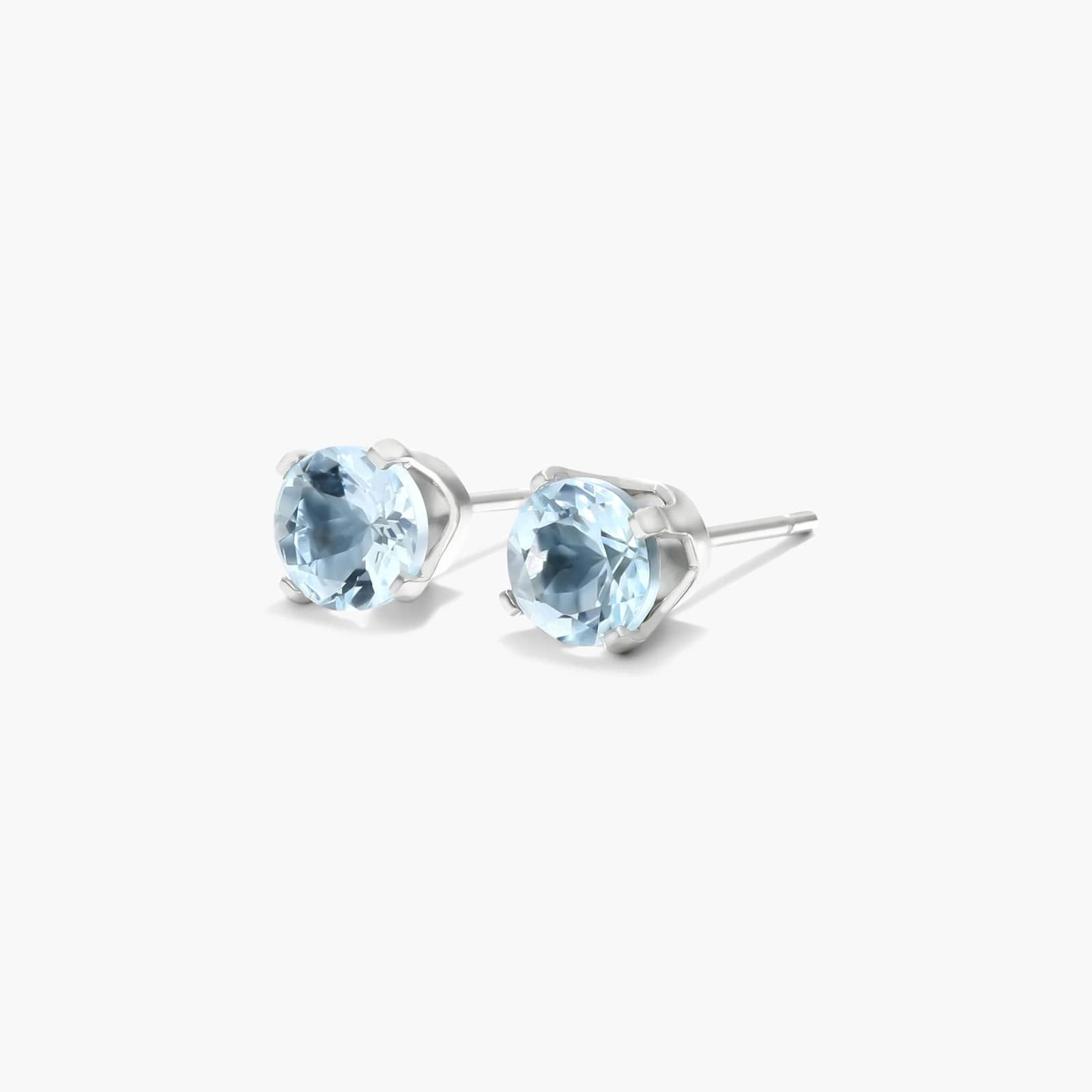Aquamarine Birthstone Earrings In 14K White Gold By James Allen