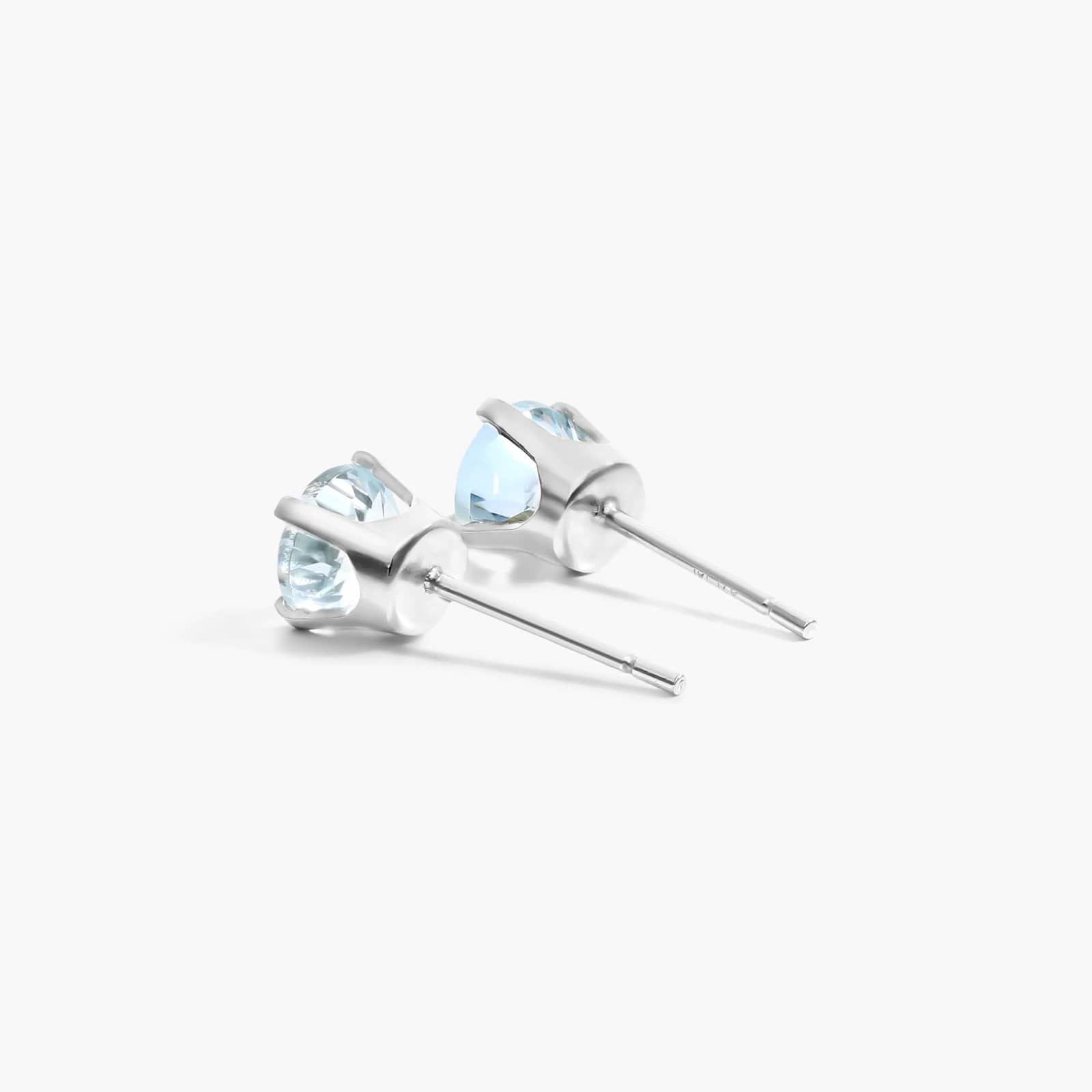 Aquamarine Birthstone Earrings In 14K White Gold By James Allen