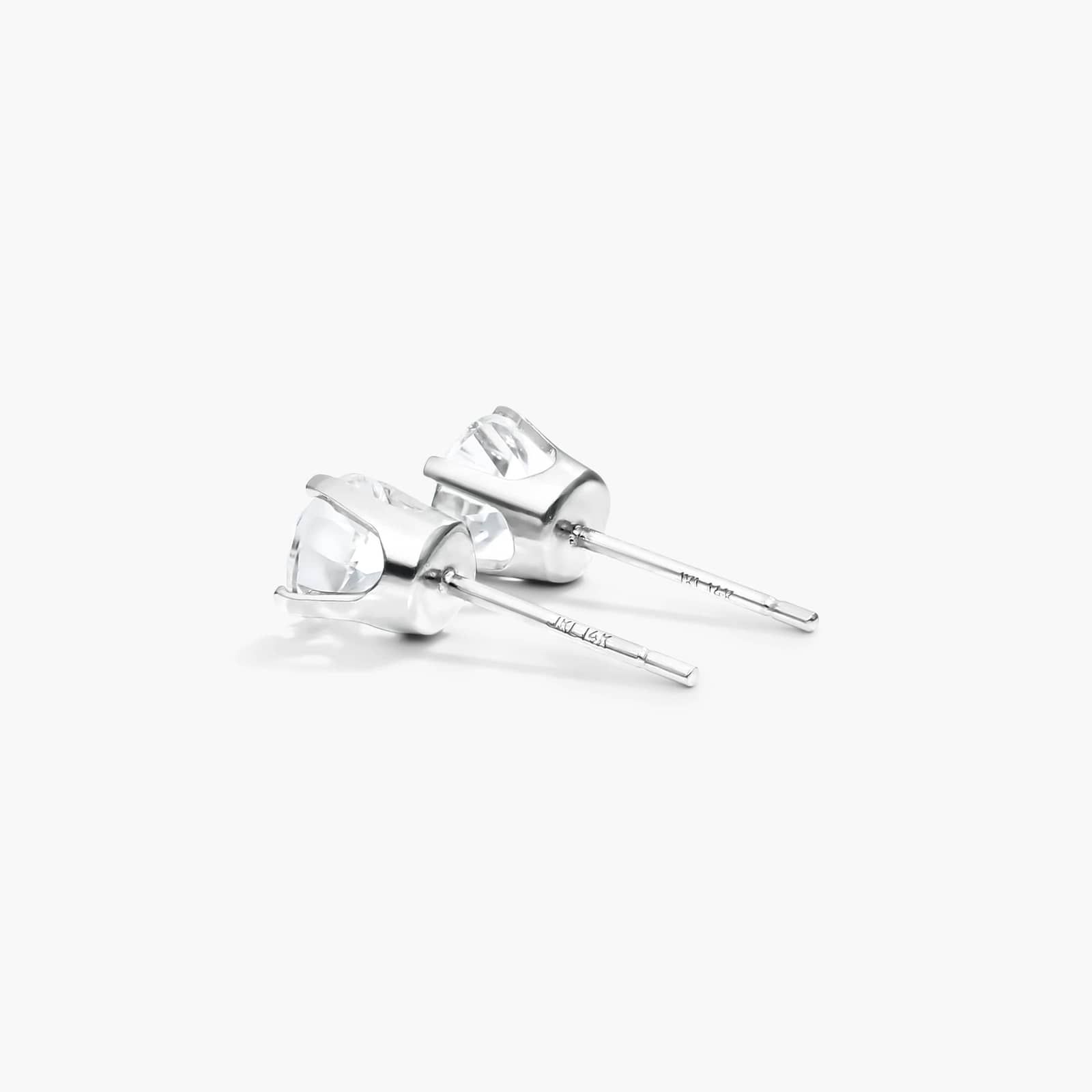 White Topaz Birthstone Earrings In 14K White Gold By James Allen