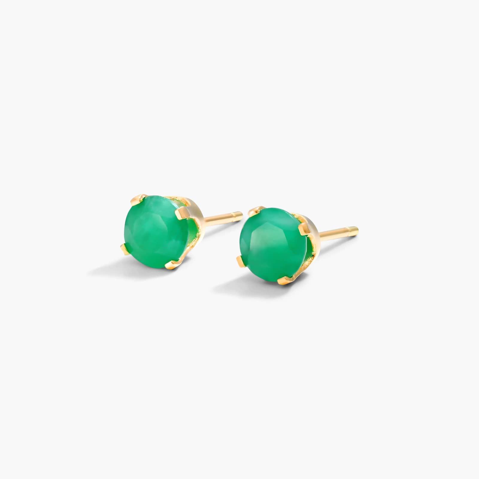 Emerald Birthstone Earrings In 14K Yellow Gold By James Allen
