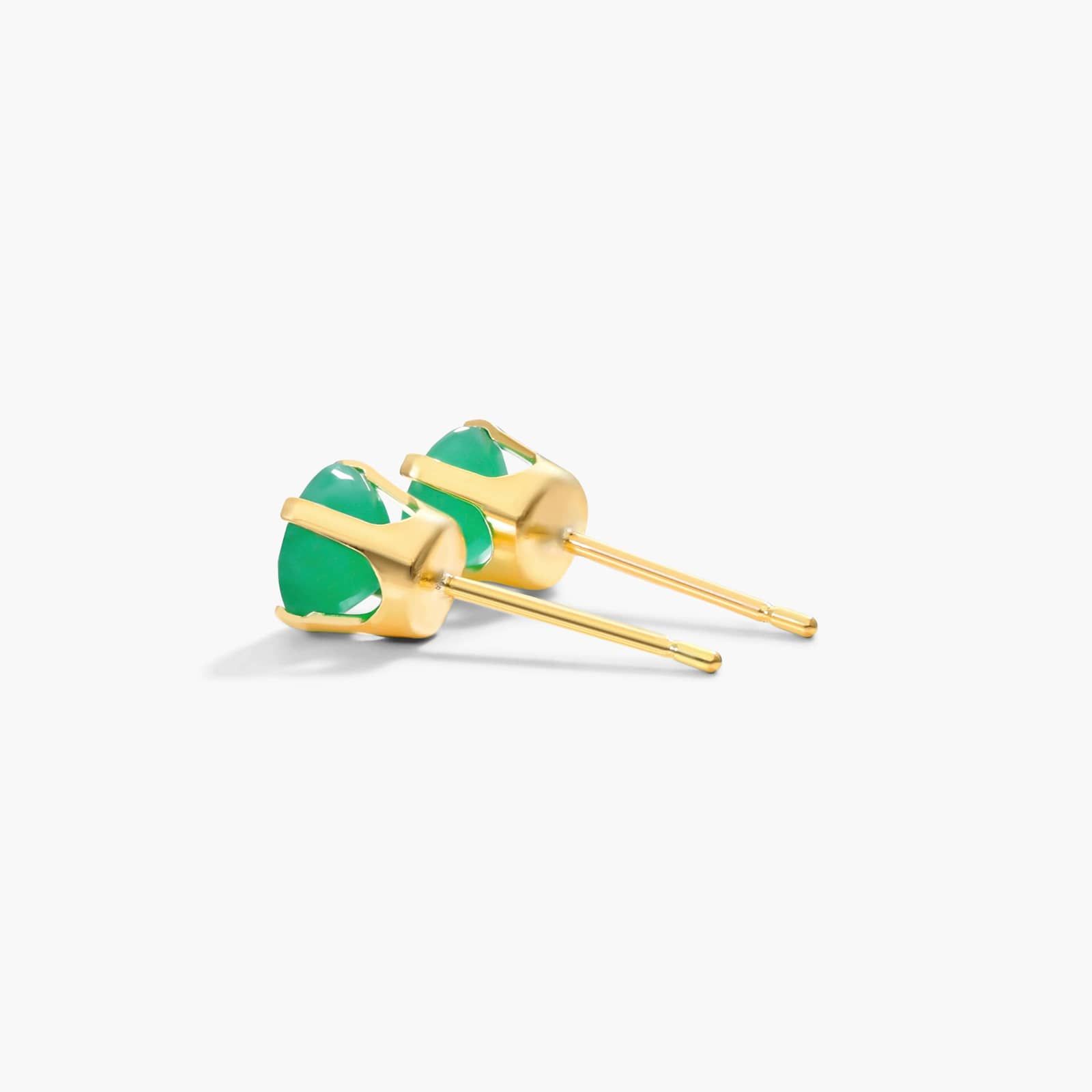 Emerald Birthstone Earrings In 14K Yellow Gold By James Allen