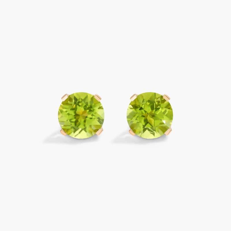 Peridot Birthstone Earrings In 14K Yellow Gold By James Allen