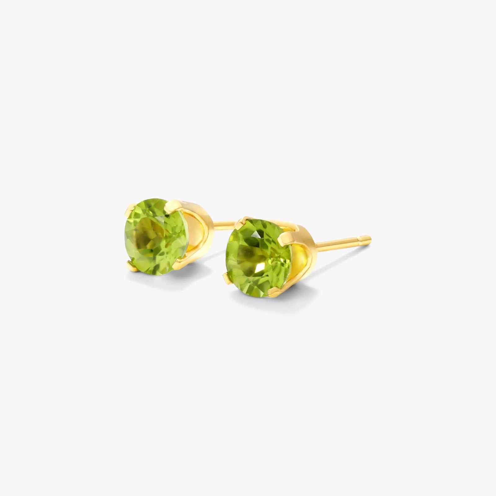 Peridot Birthstone Earrings In 14K Yellow Gold By James Allen