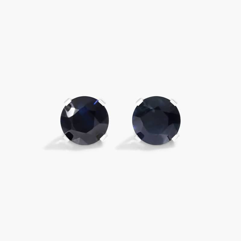 Sapphire Birthstone Earrings In 14K White Gold By James Allen