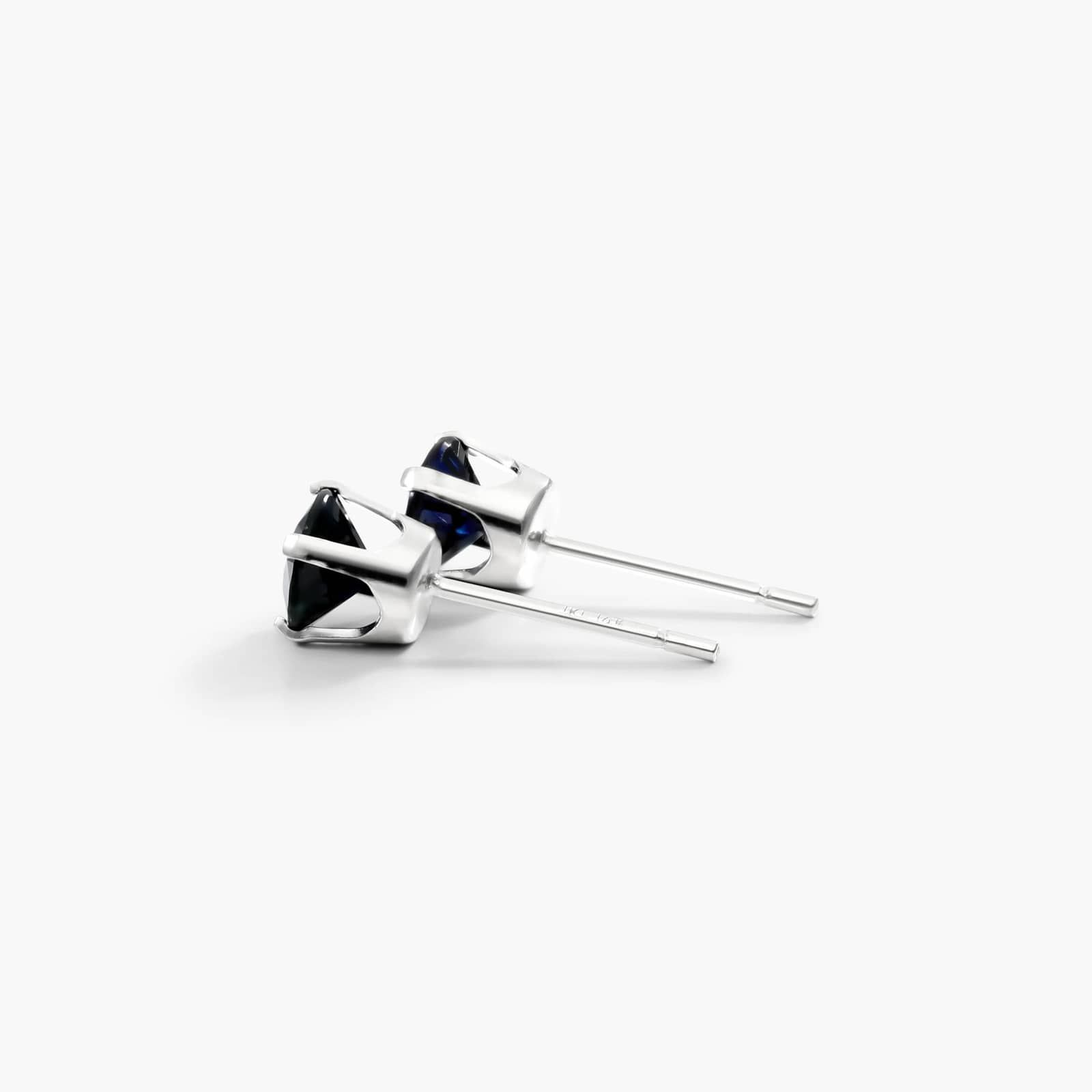 Sapphire Birthstone Earrings In 14K White Gold By James Allen