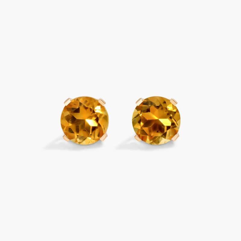 Citrine Birthstone Earrings In 14K Yellow Gold By James Allen