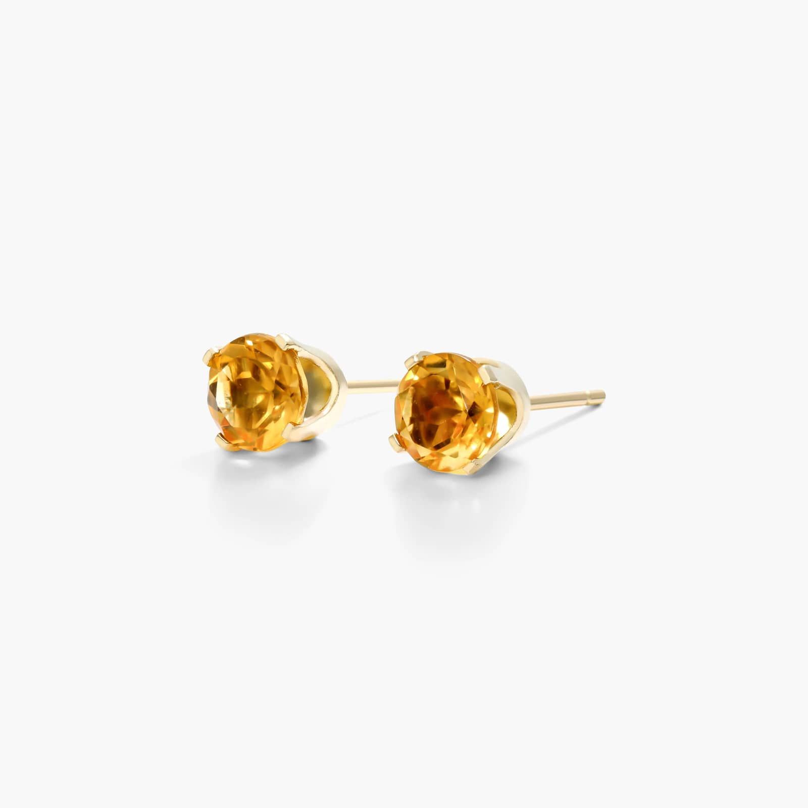 Citrine Birthstone Earrings In 14K Yellow Gold By James Allen