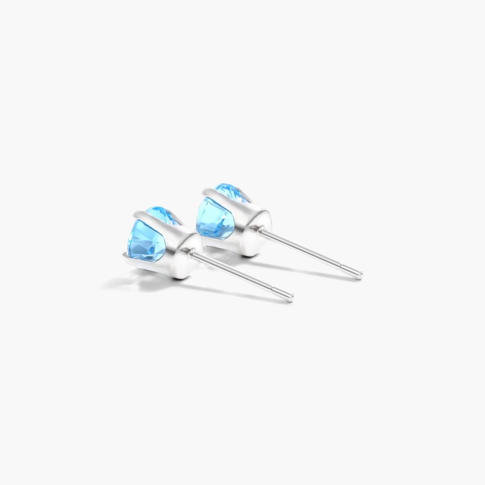 Blue Topaz Birthstone Earrings In 14K White Gold By James Allen