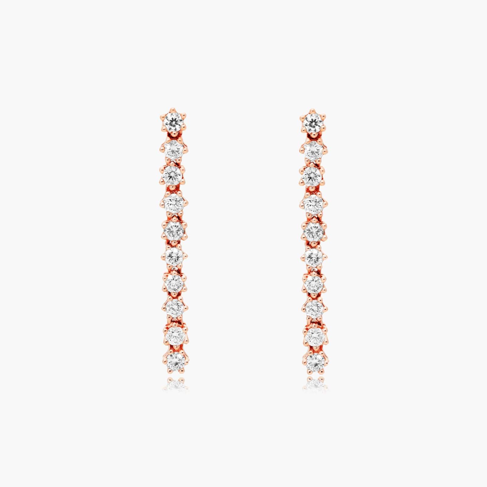Aura Lab-Grown Diamond Drop Earrings In 14K Rose Gold By James Allen