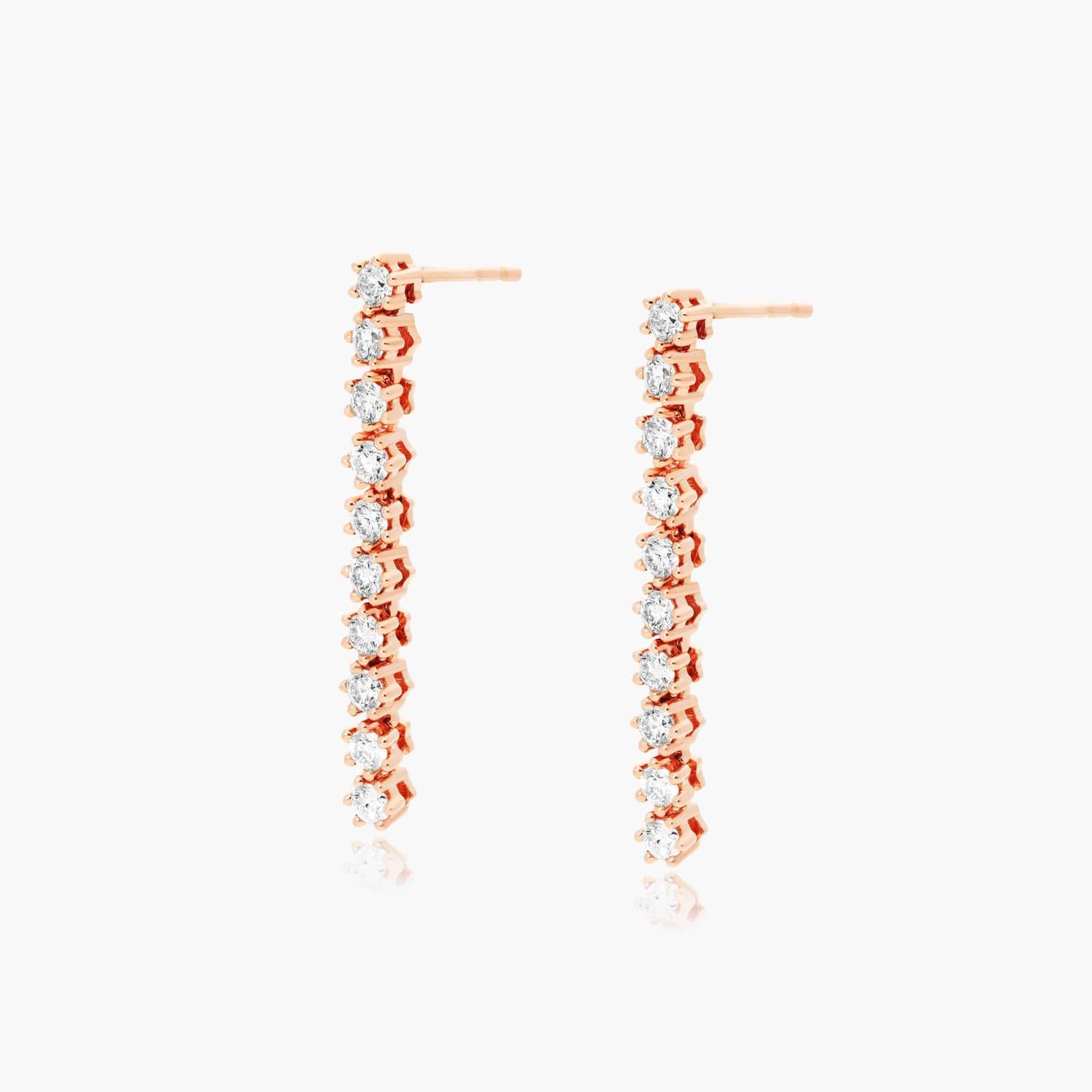 Aura Lab-Grown Diamond Drop Earrings In 14K Rose Gold By James Allen