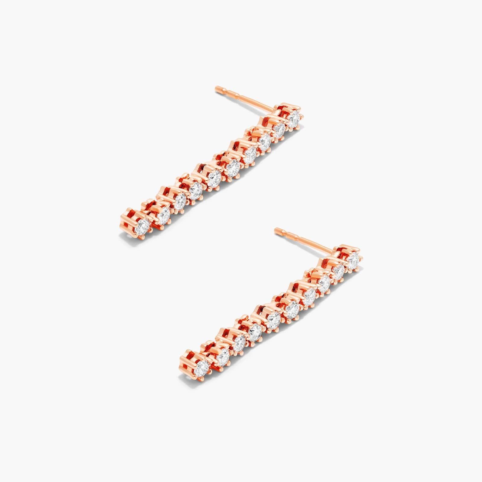 Aura Lab-Grown Diamond Drop Earrings In 14K Rose Gold By James Allen