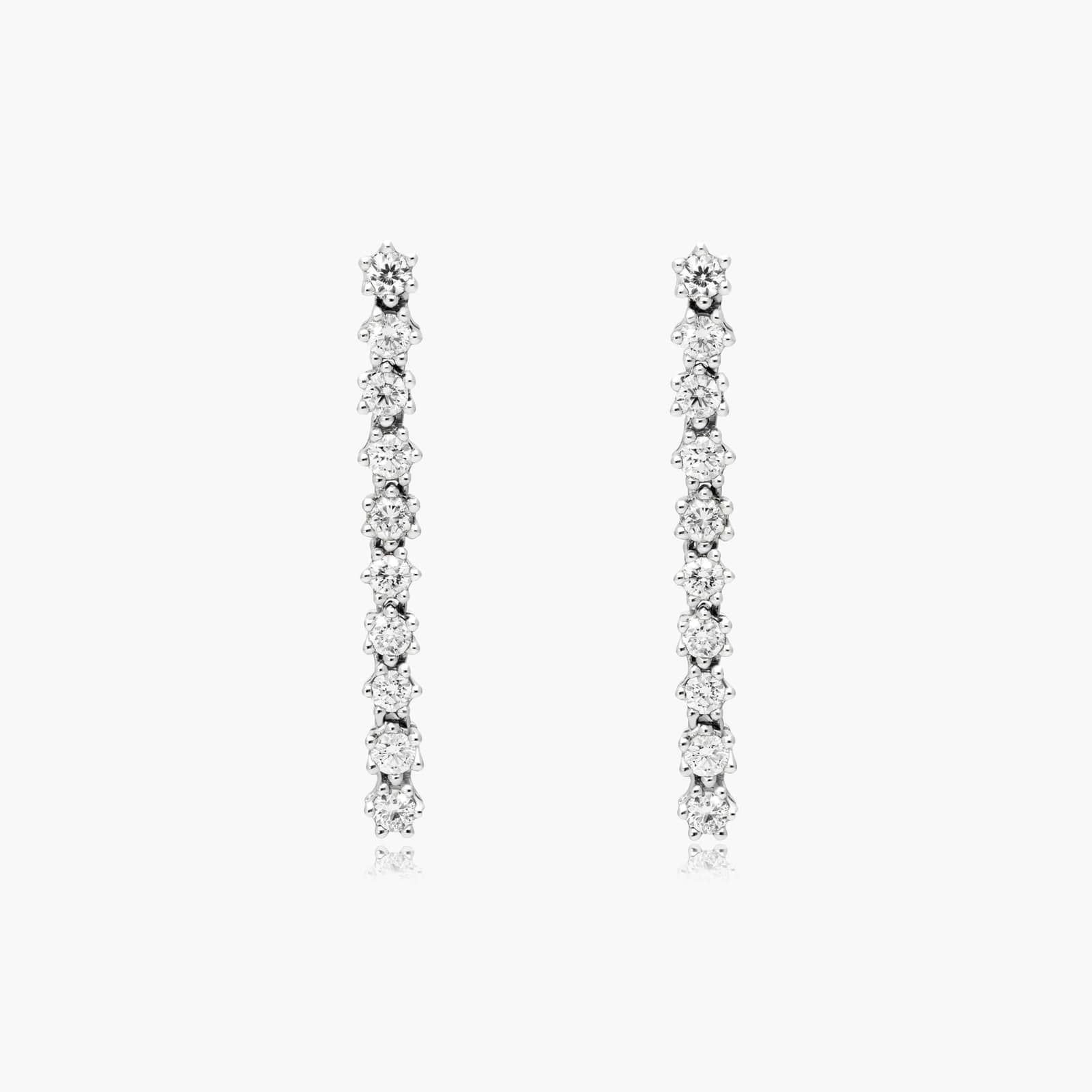 Aura Lab-Grown Diamond Drop Earrings In 14K White Gold By James Allen