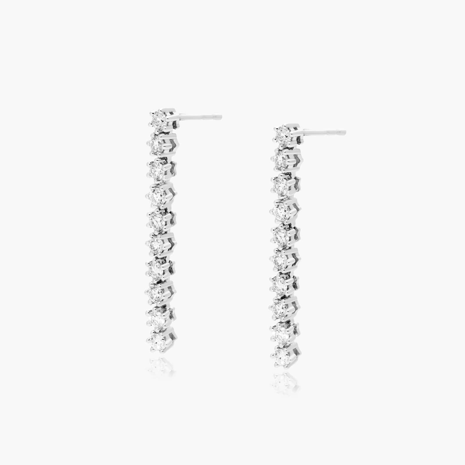 Aura Lab-Grown Diamond Drop Earrings In 14K White Gold By James Allen