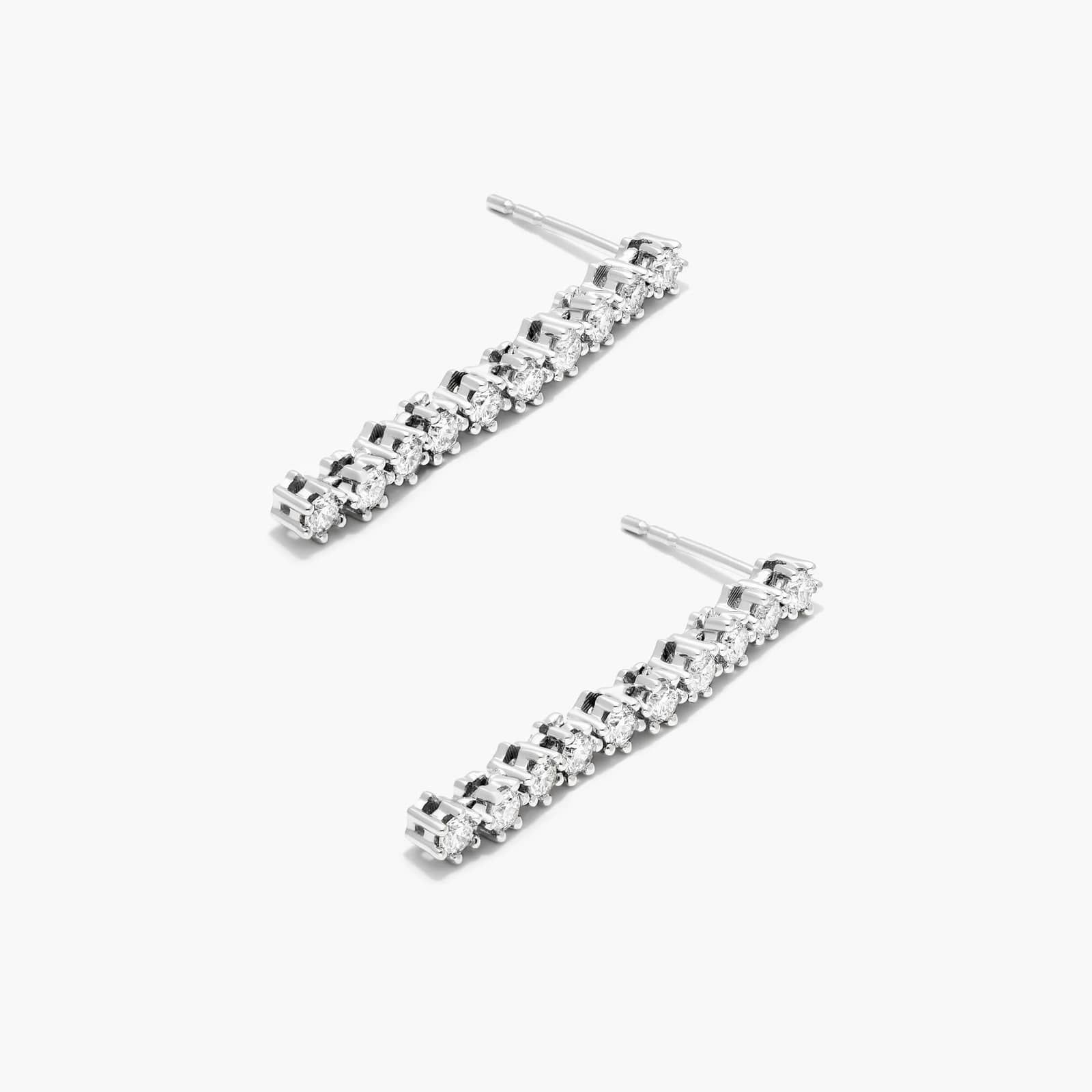 Aura Lab-Grown Diamond Drop Earrings In 14K White Gold By James Allen