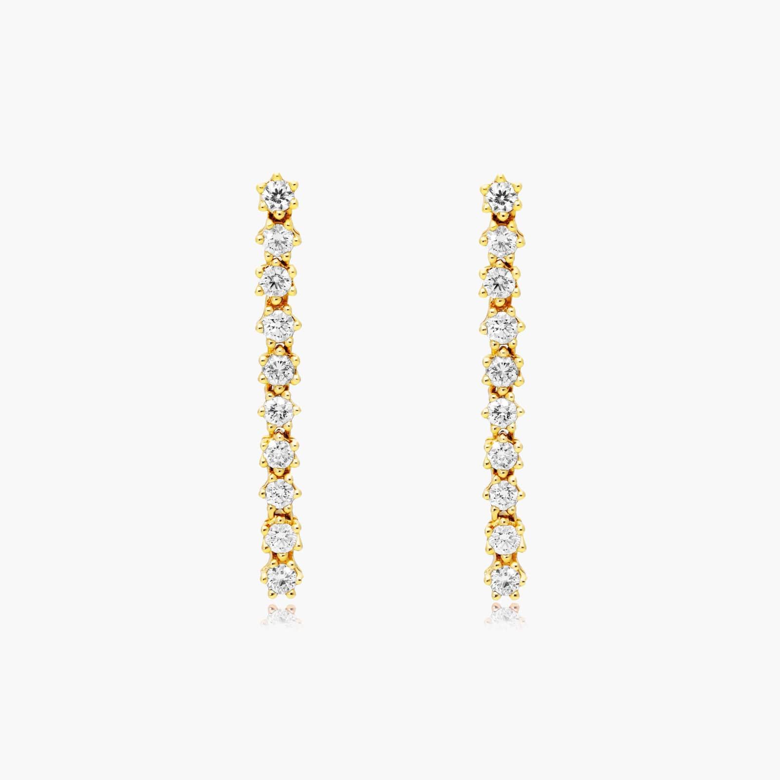 Aura Lab-Grown Diamond Drop Earrings In 14K Yellow Gold By James Allen