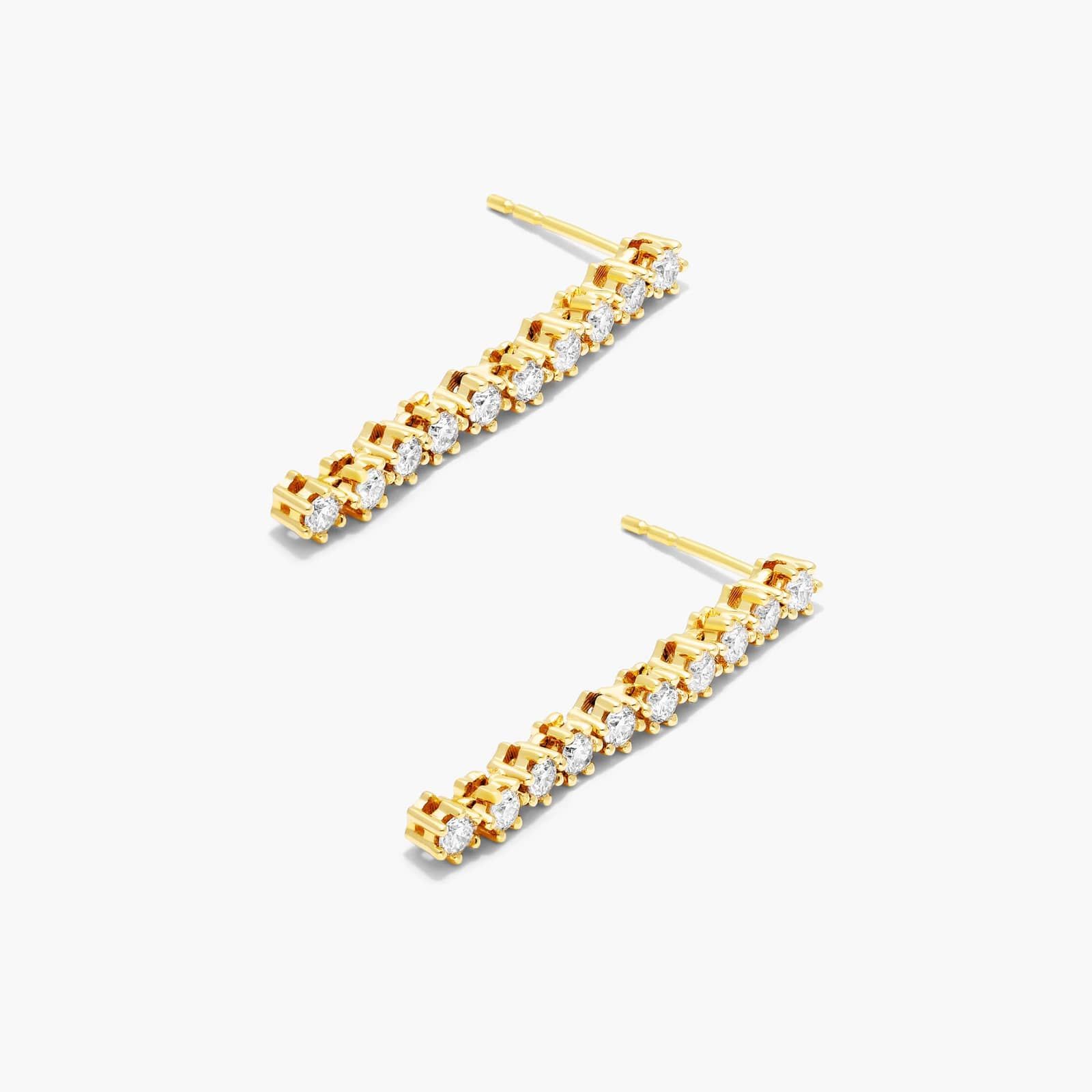 Aura Lab-Grown Diamond Drop Earrings In 14K Yellow Gold By James Allen