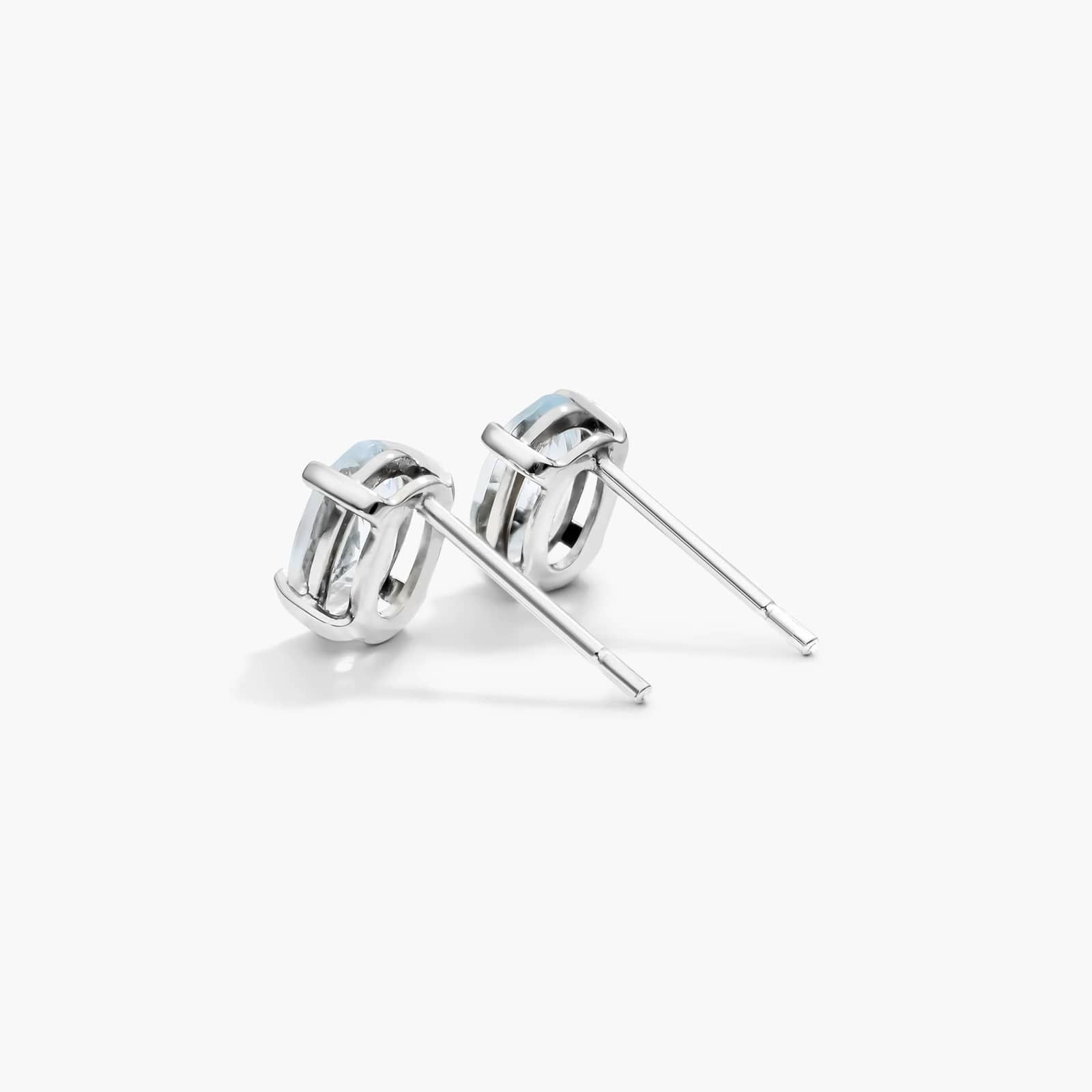 Oval Cut Aquamarine Birthstone Earrings In 14K White Gold By James Allen