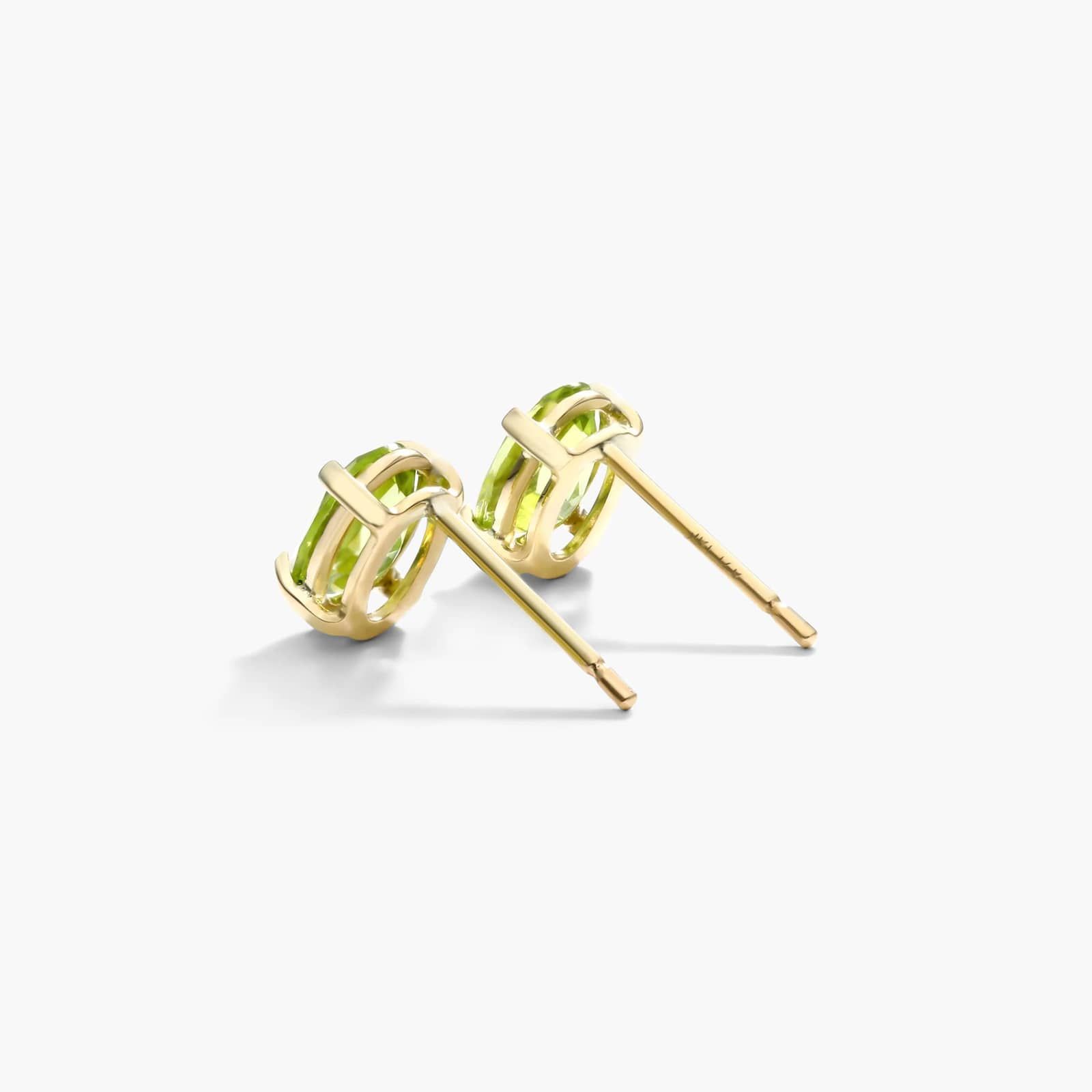 Oval Cut Peridot Birthstone Earrings In 14K Yellow Gold By James Allen