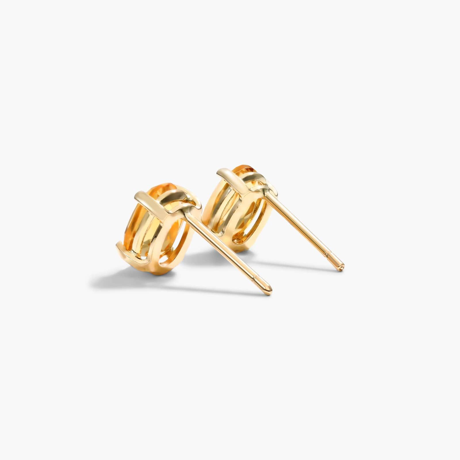 Oval Cut Citrine Birthstone Earrings In 14K Yellow Gold By James Allen