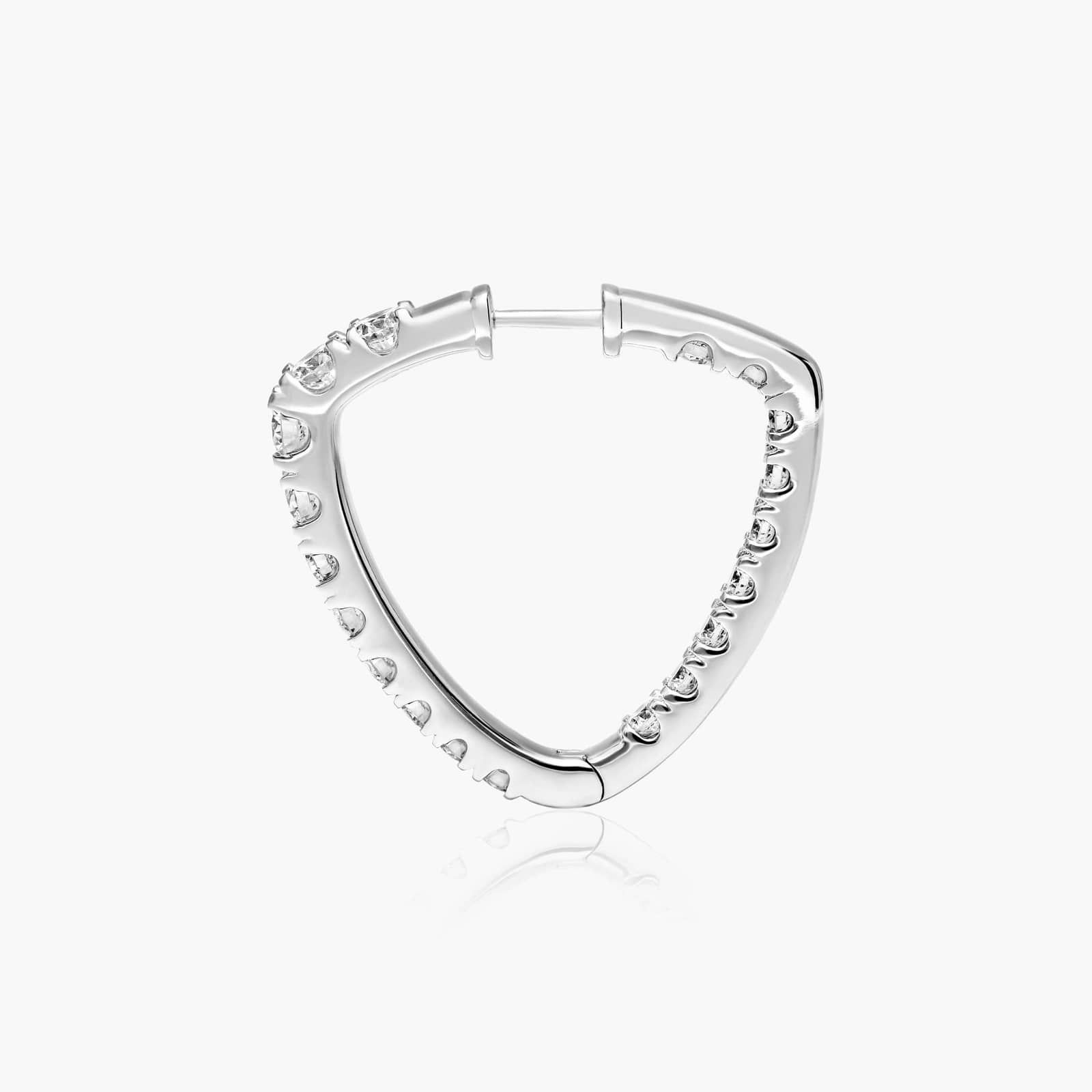 Inside Out Triangle 5 CTW Diamond Hoop Earrings In Platinum By James Allen