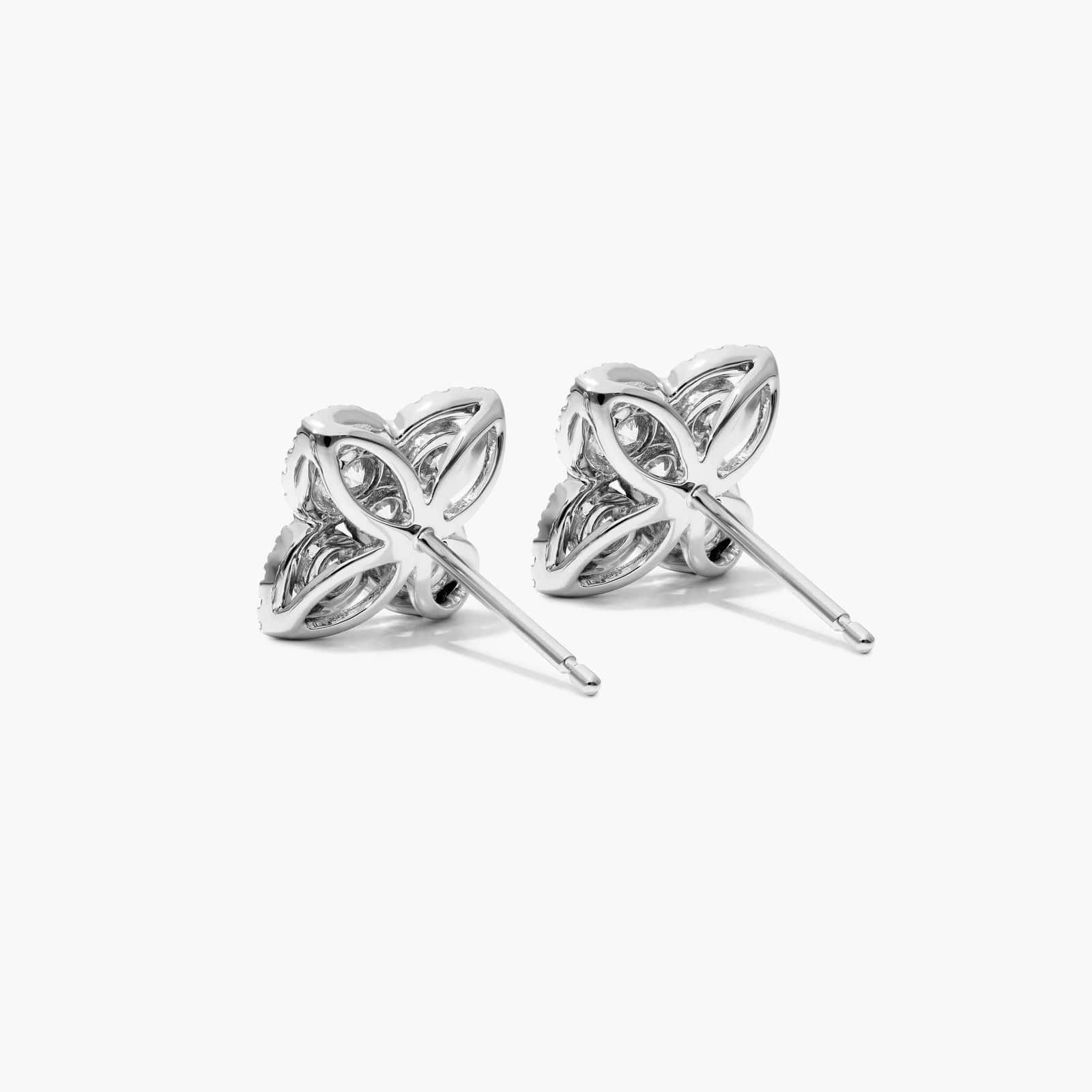 Magnolia Diamond Stud Earrings In 14K White Gold By James Allen