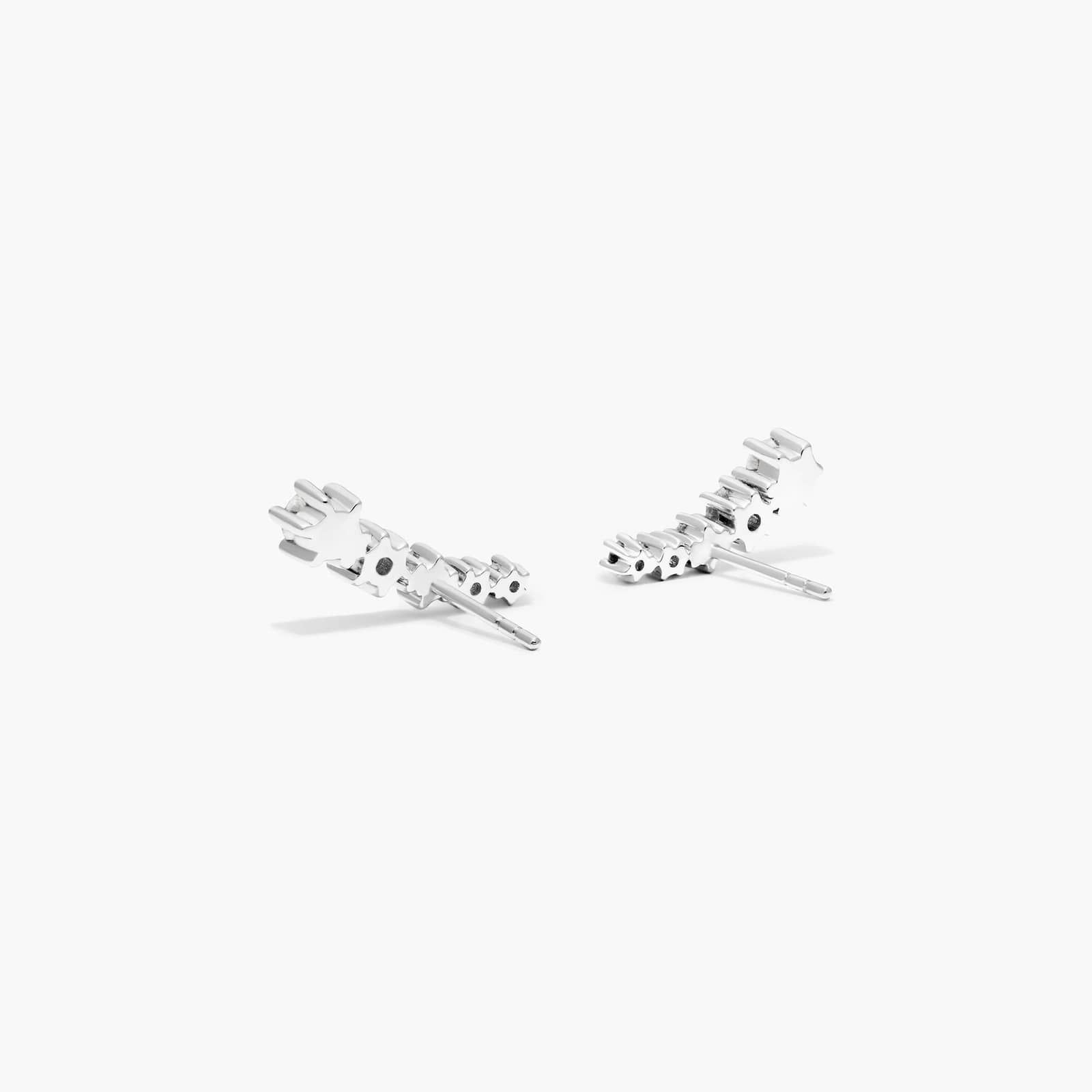 Aura Lab-Grown Diamond Climber Earrings In 14K White Gold By James Allen