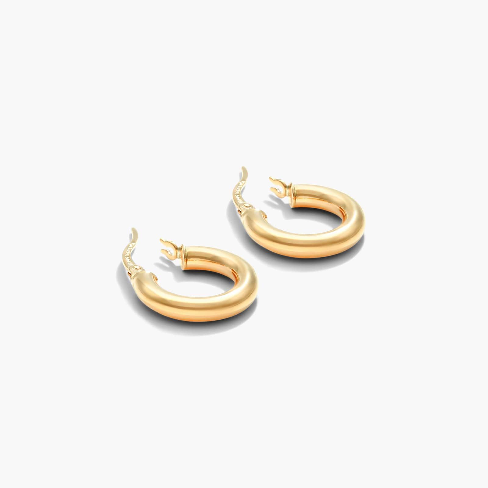 Bold Tube Hoop Earrings In 14K Yellow Gold By James Allen
