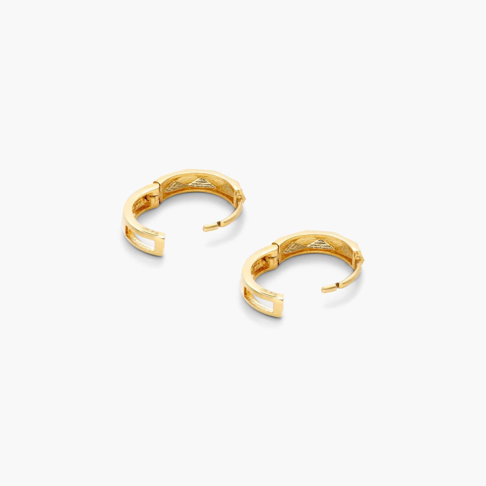 Faceted Hoop Earrings In 14K Yellow Gold By James Allen