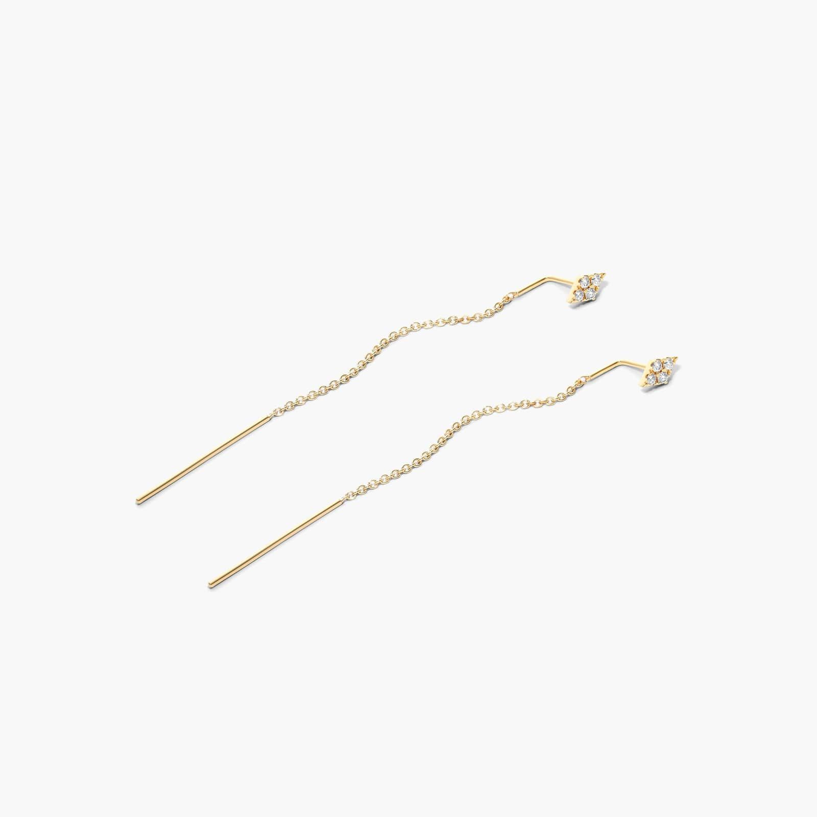 Kite Diamond Threader Earrings In 14K Yellow Gold By James Allen